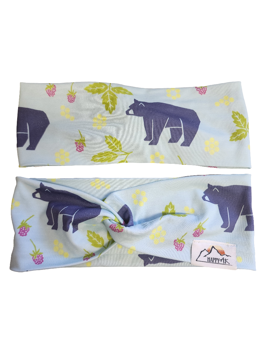 "Bears and Berries" Twist Headband