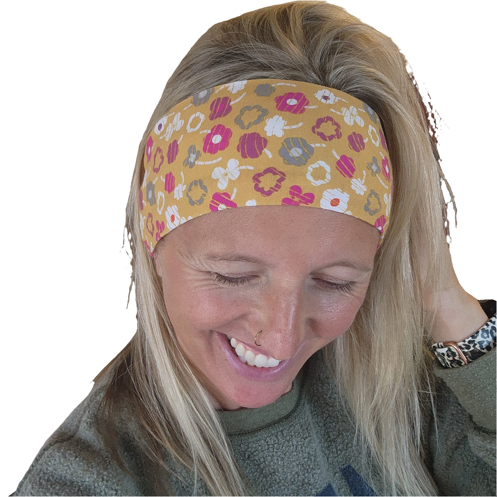 "Flowers on Mustard" Headband