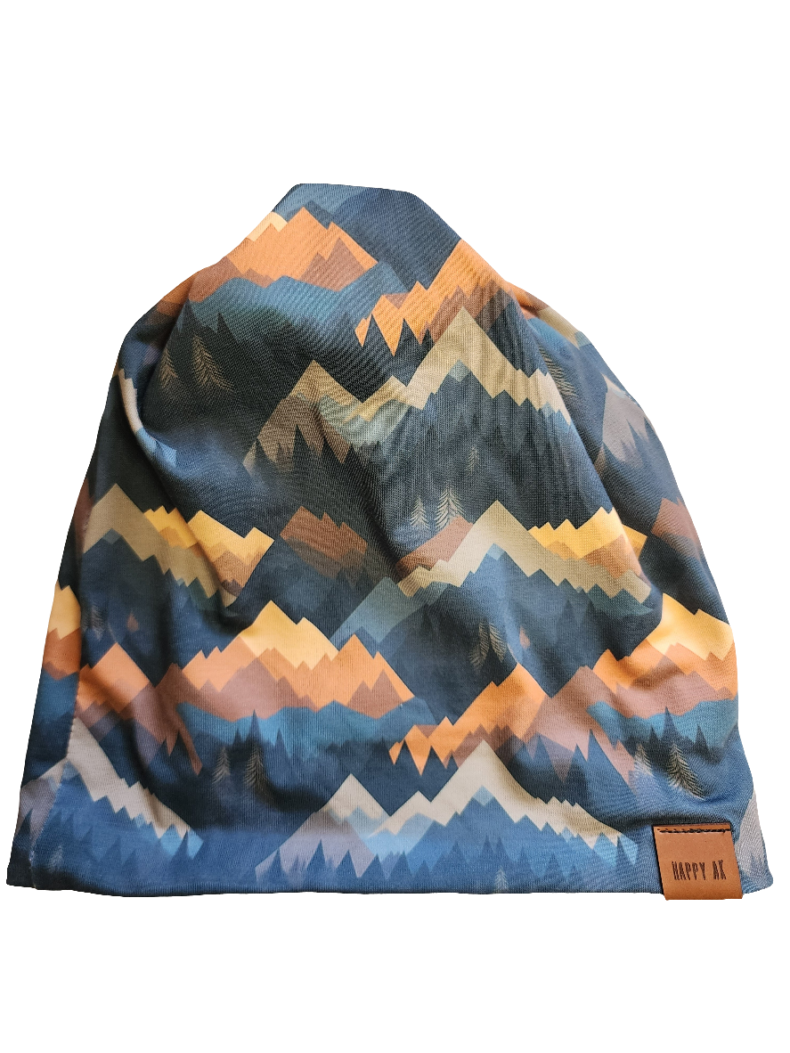 "Brown Ranges" 4 Way Wool-Lined Beanie