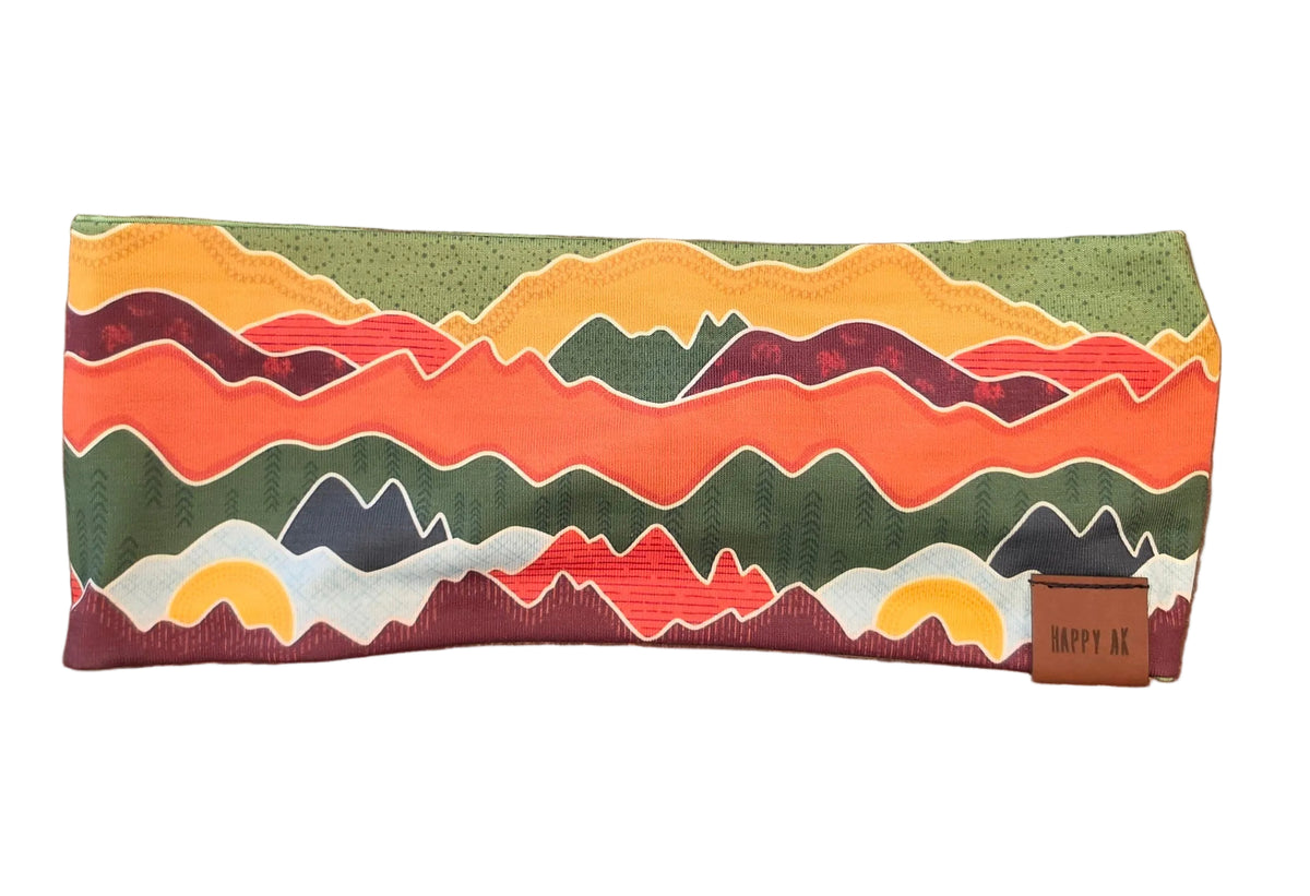 "Autumn Mountains" Merino Wool Lined Headband
