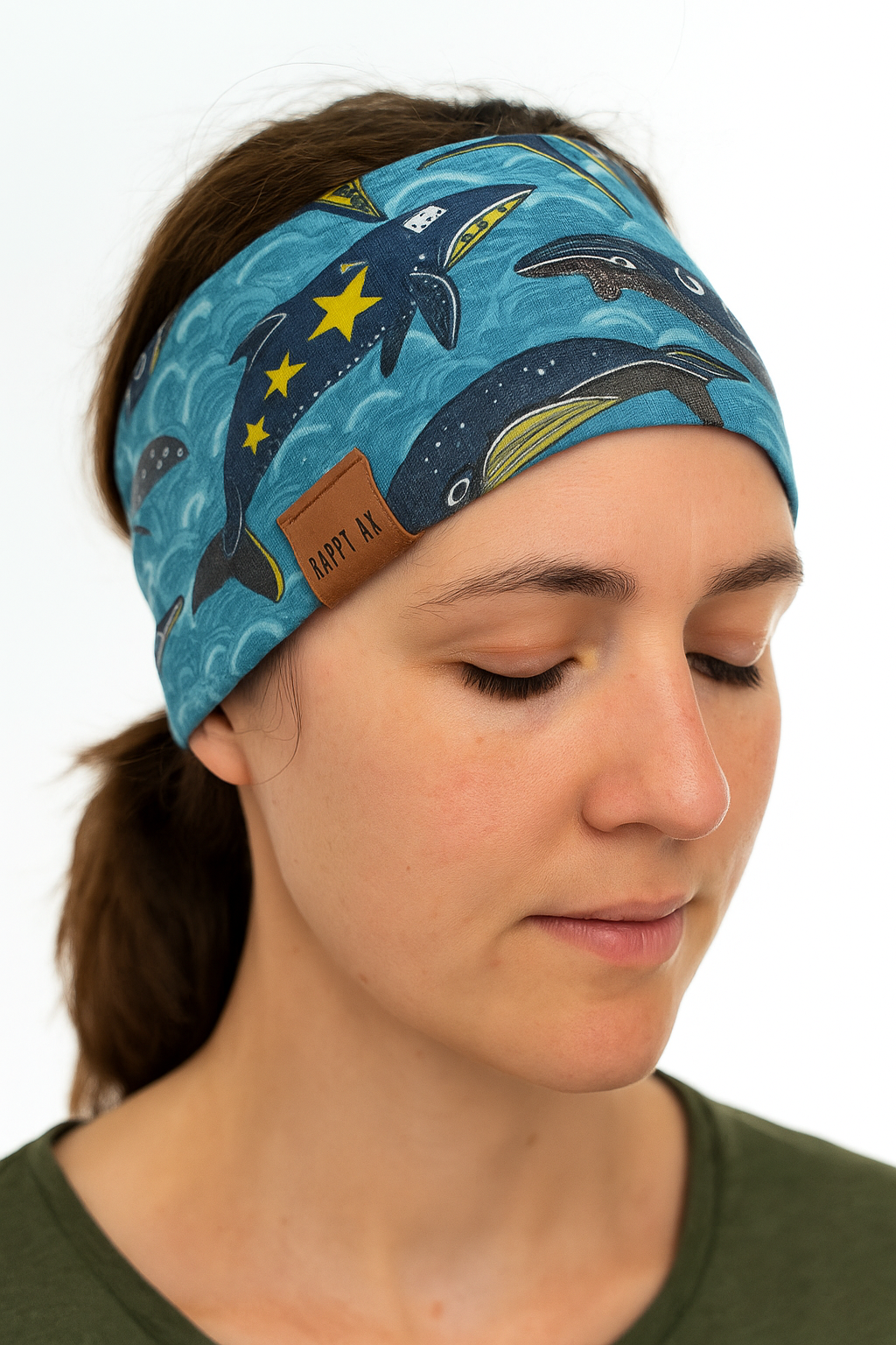 "Humpbacks" Merino Wool Lined Headband