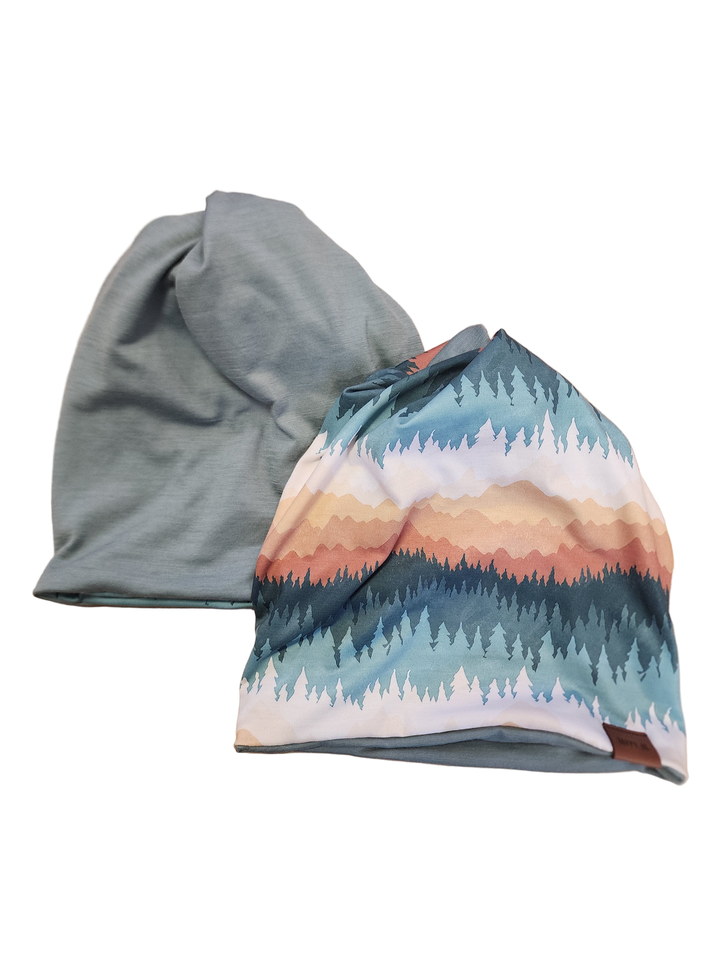 "Mountains and Trees" 4 Way Wool Lined Beanies