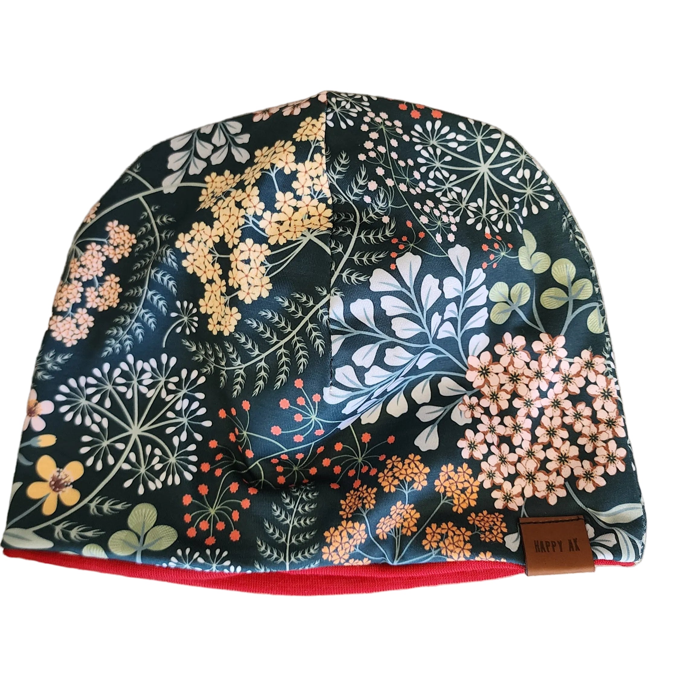 "Floral Whimsy" Merino Wool Beanie