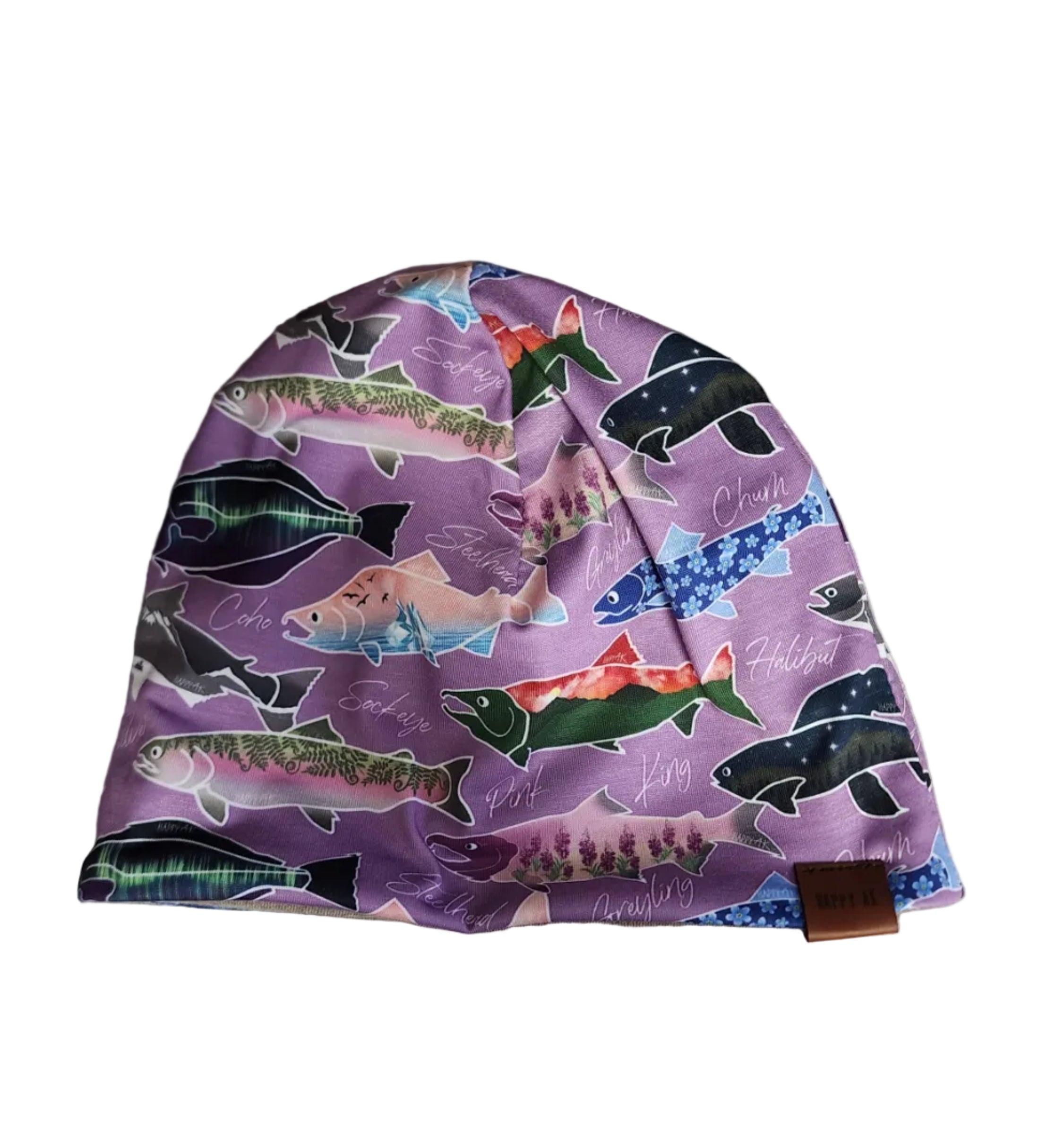 "Purple Fish of AK" Merino Wool Beanie