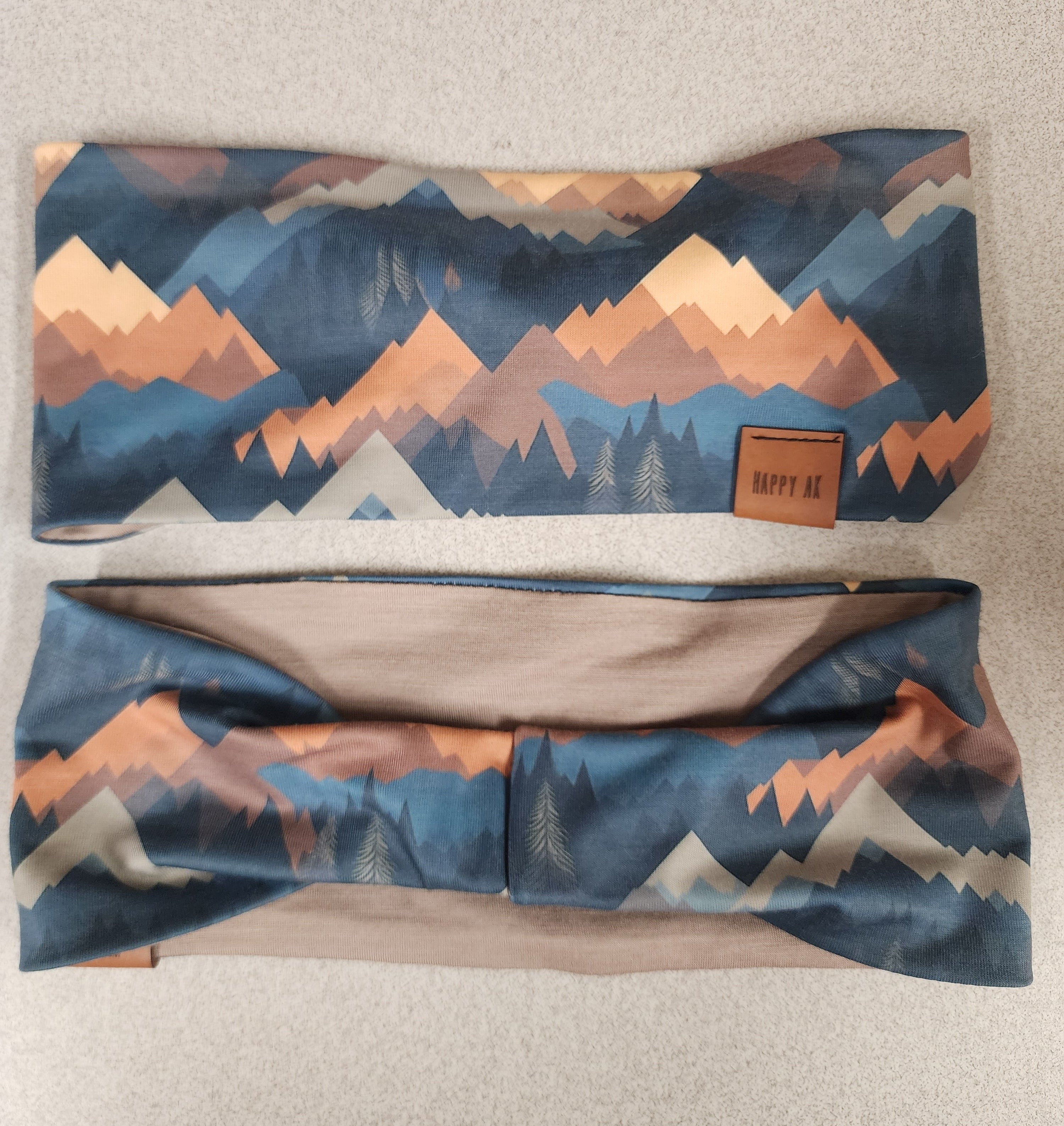 "Dark Peaks" Merino Wool Lined Headband