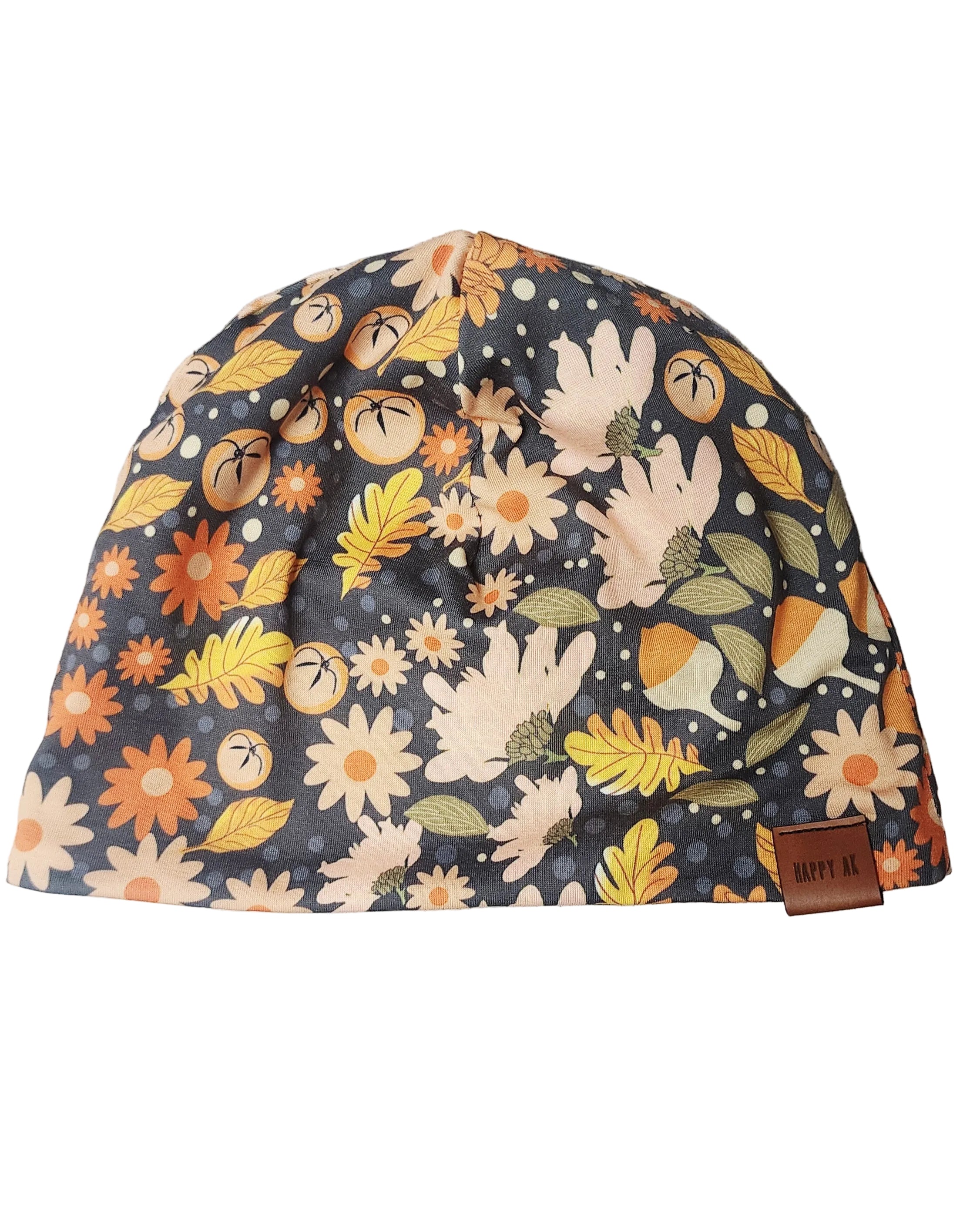 "Fall Floral" Merino Wool Beanie