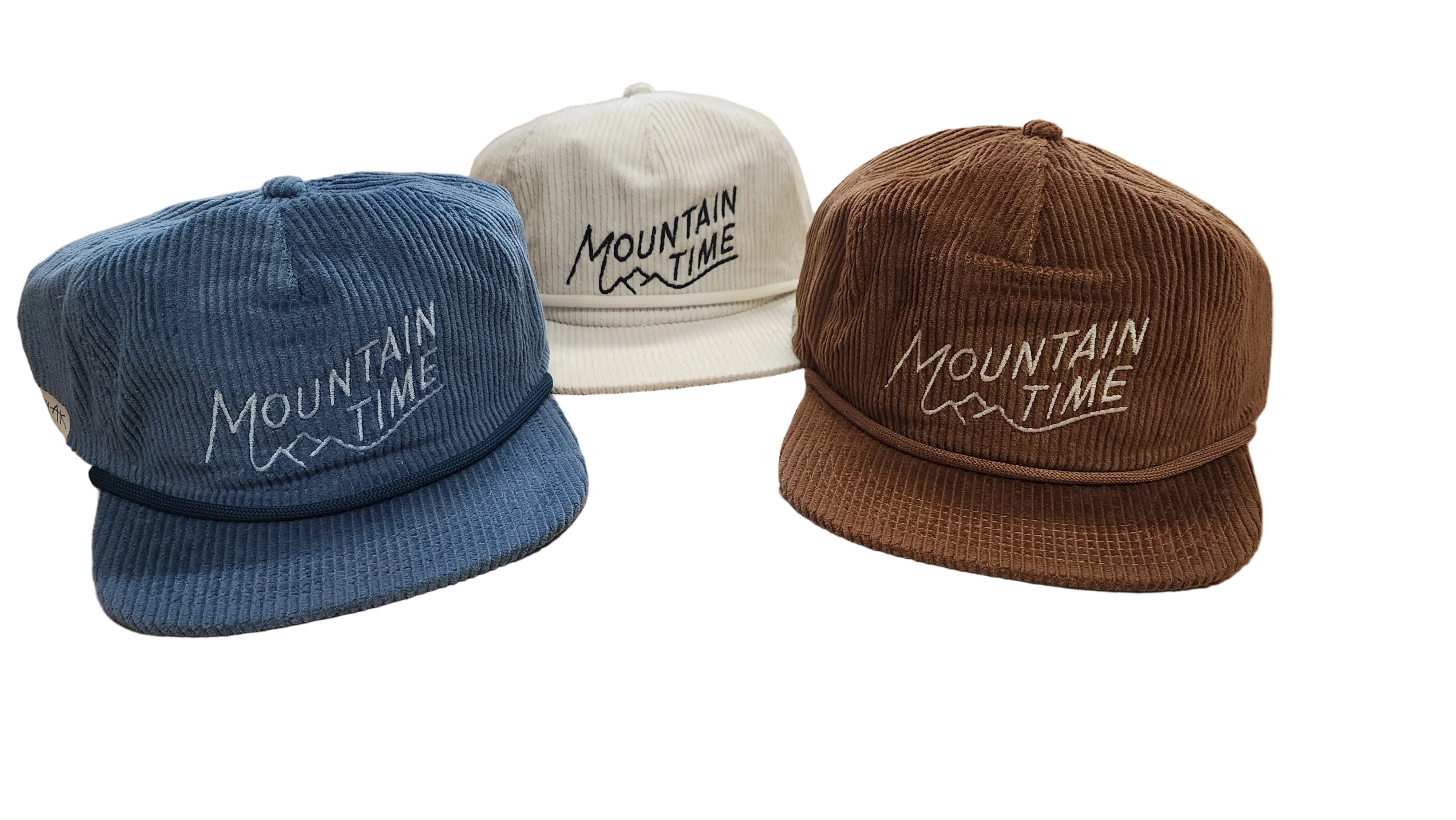 Corduroy "Mountain Time" Flatbill Hats