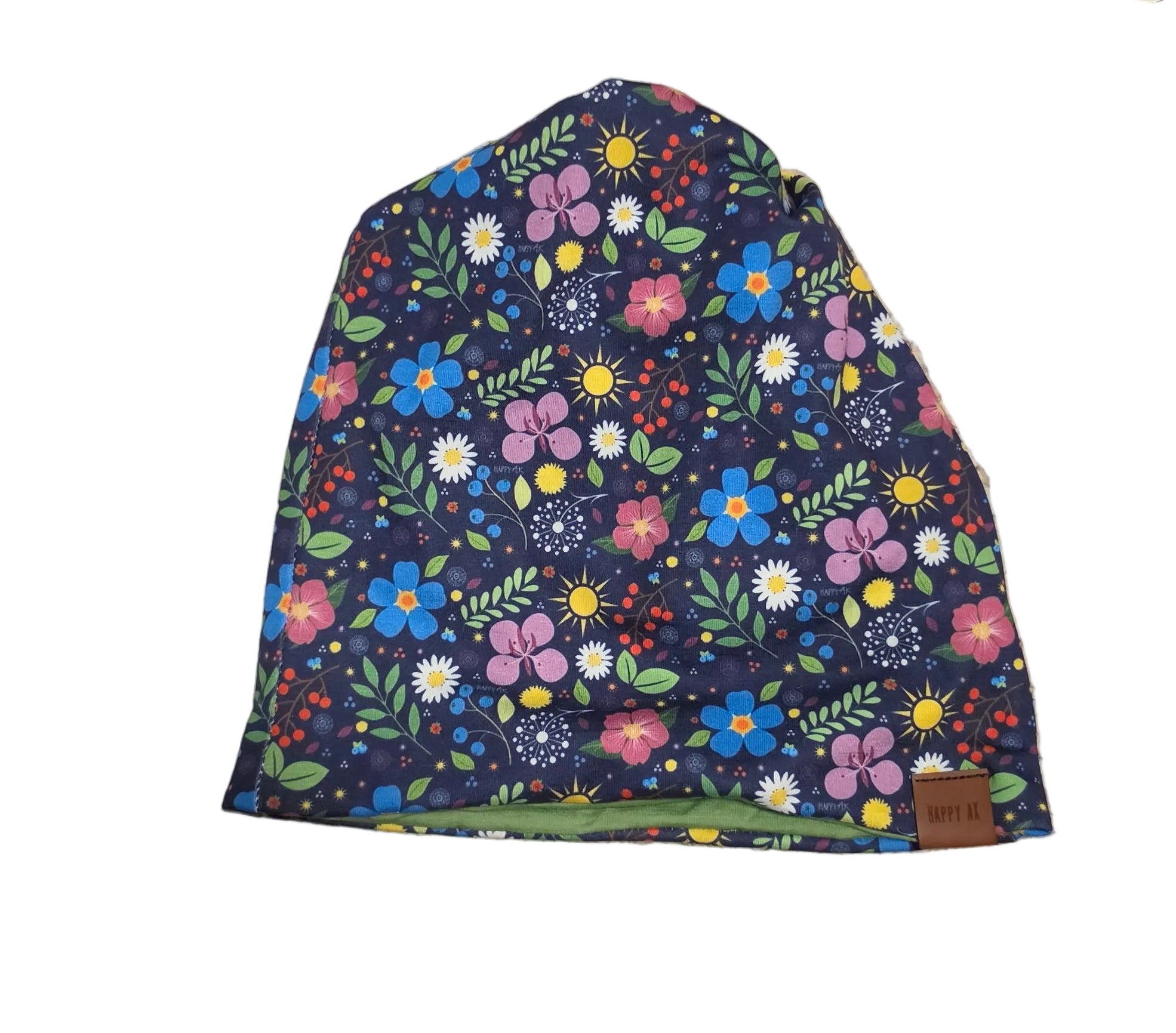 "Alaska Flowers" 4 Way Wool Lined Beanies
