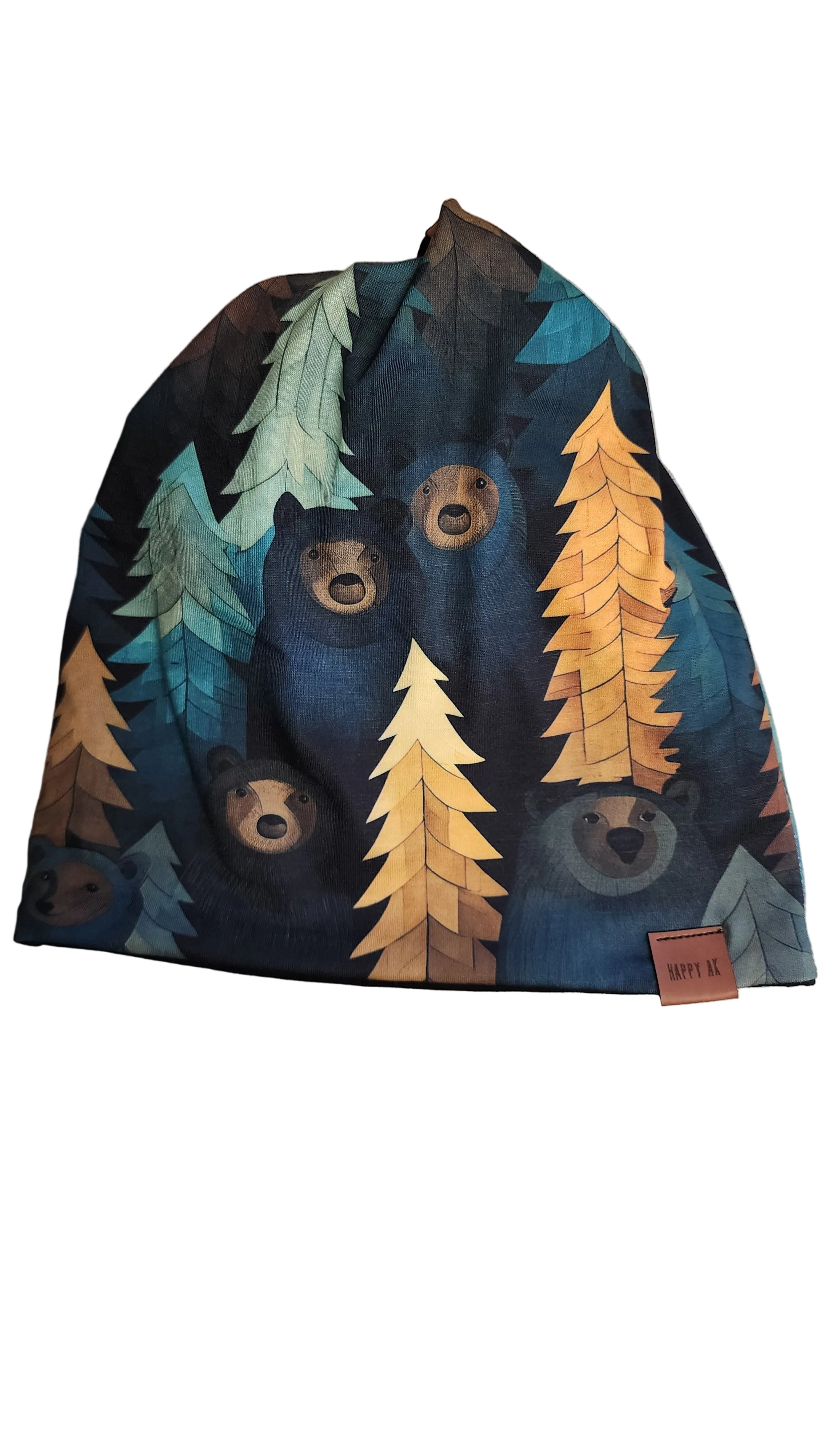 "Black Bears" 4 Way Wool Lined Beanies