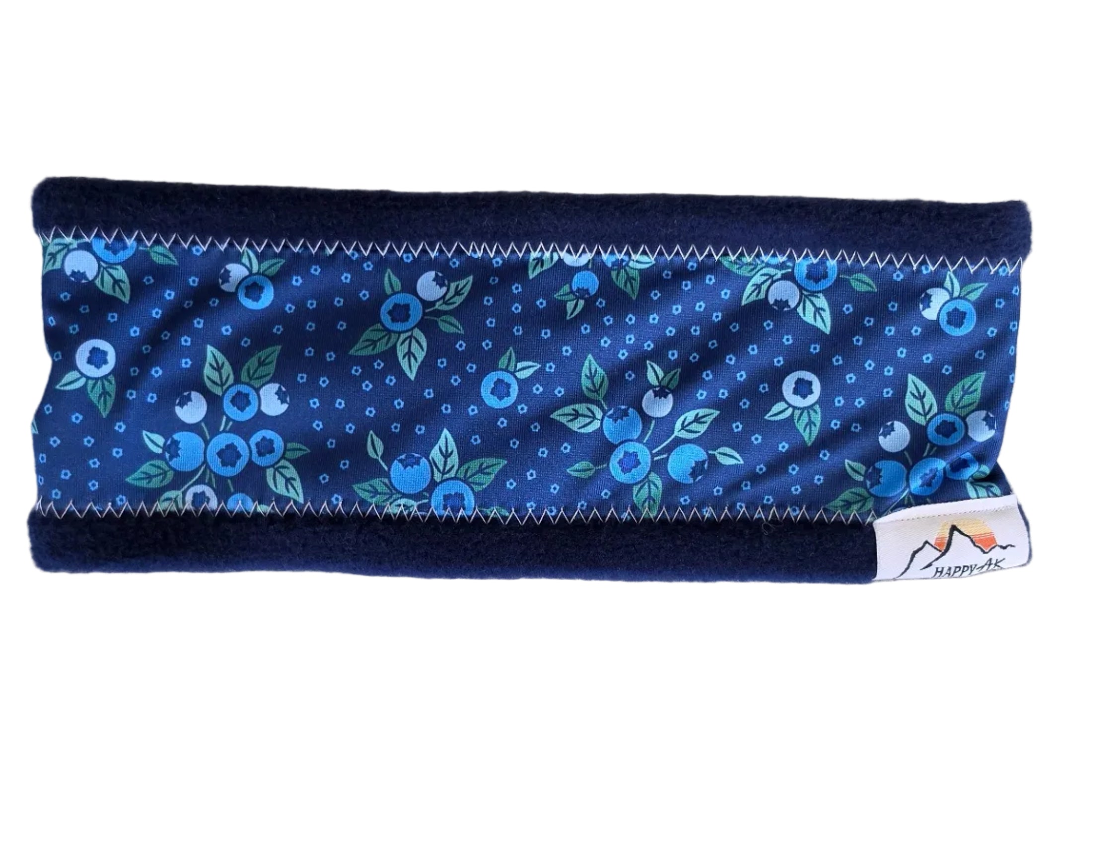 "Blueberries" Fleece Lined Headband
