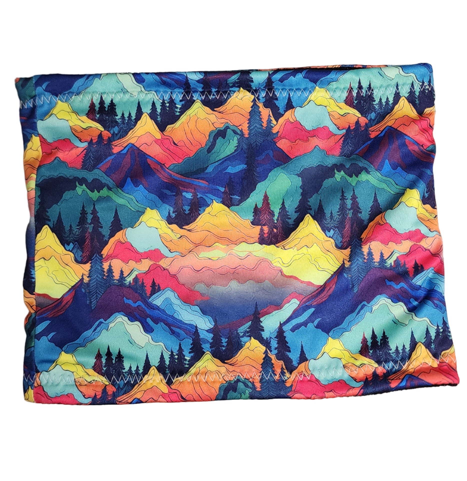 "Neon Mountains" Fleece Headband | Fleece Neck Warmer
