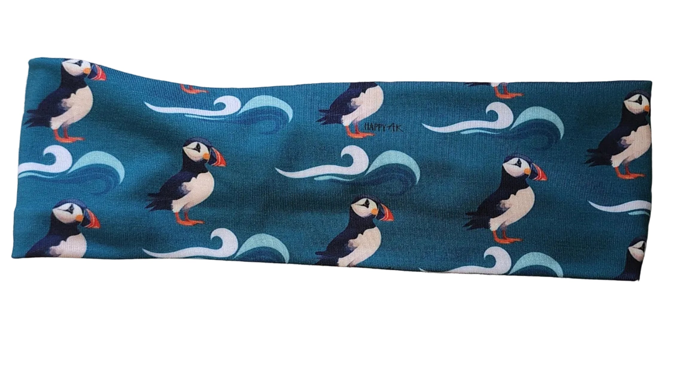 "Puffins on Teal" Headband