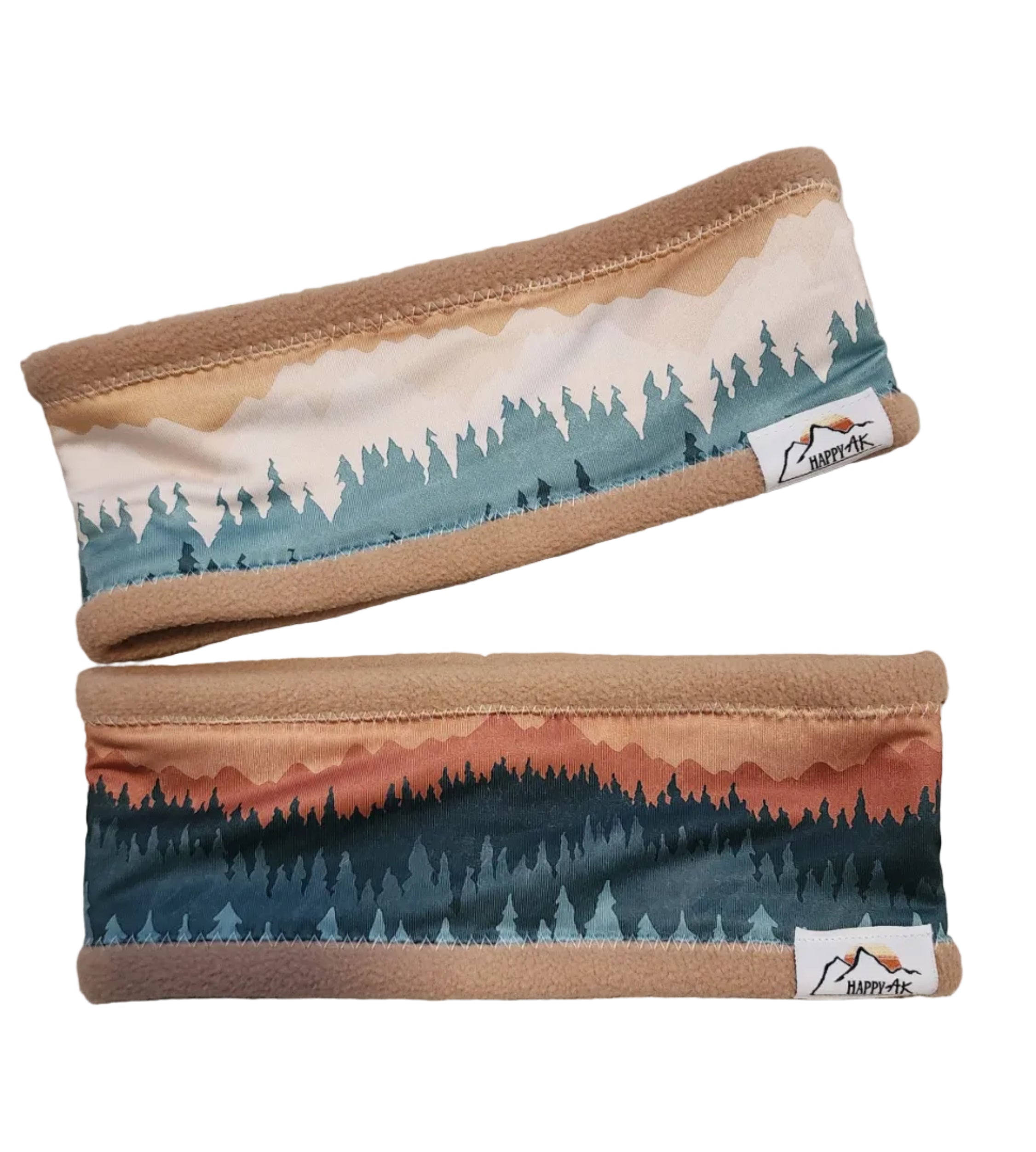 "Ombre Mountains & Trees" Fleece Headband