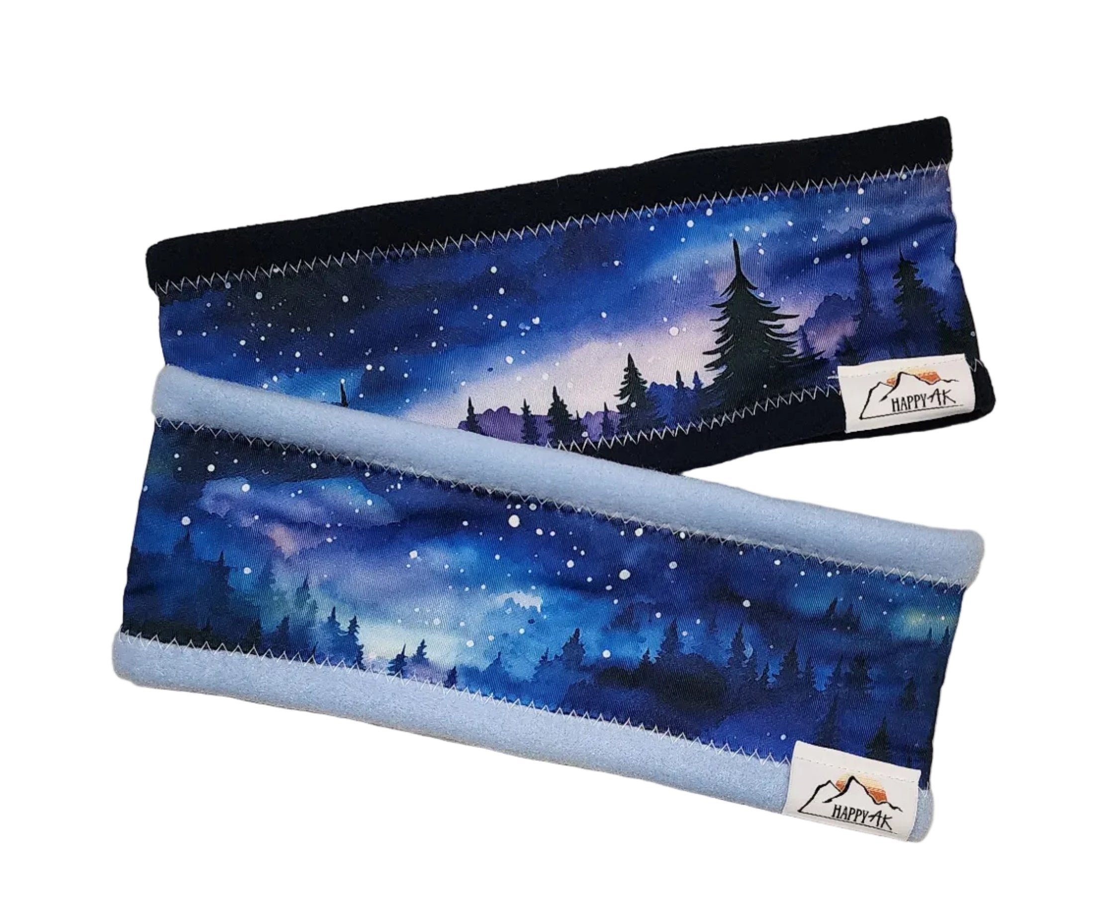 "Purple Forest" Fleece Headband | Fleece Neck Warmer