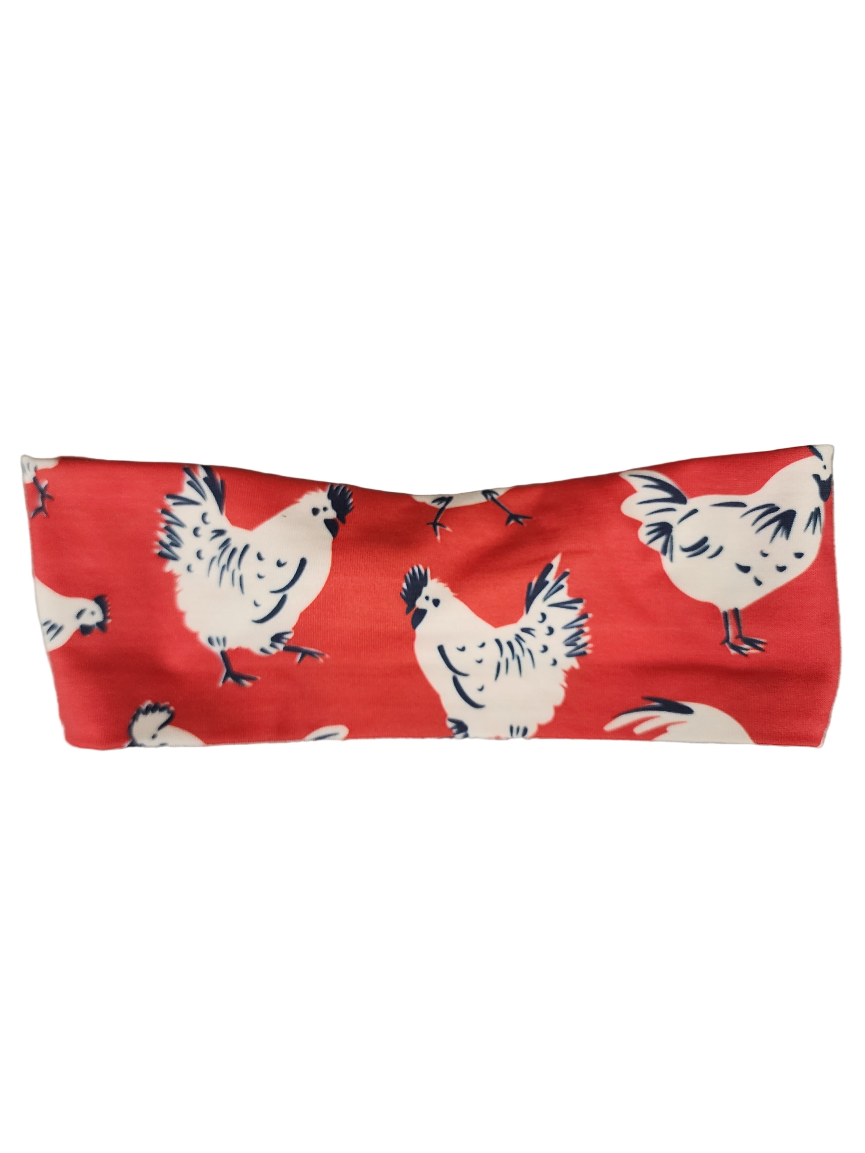 "Chickens on Red" Headband