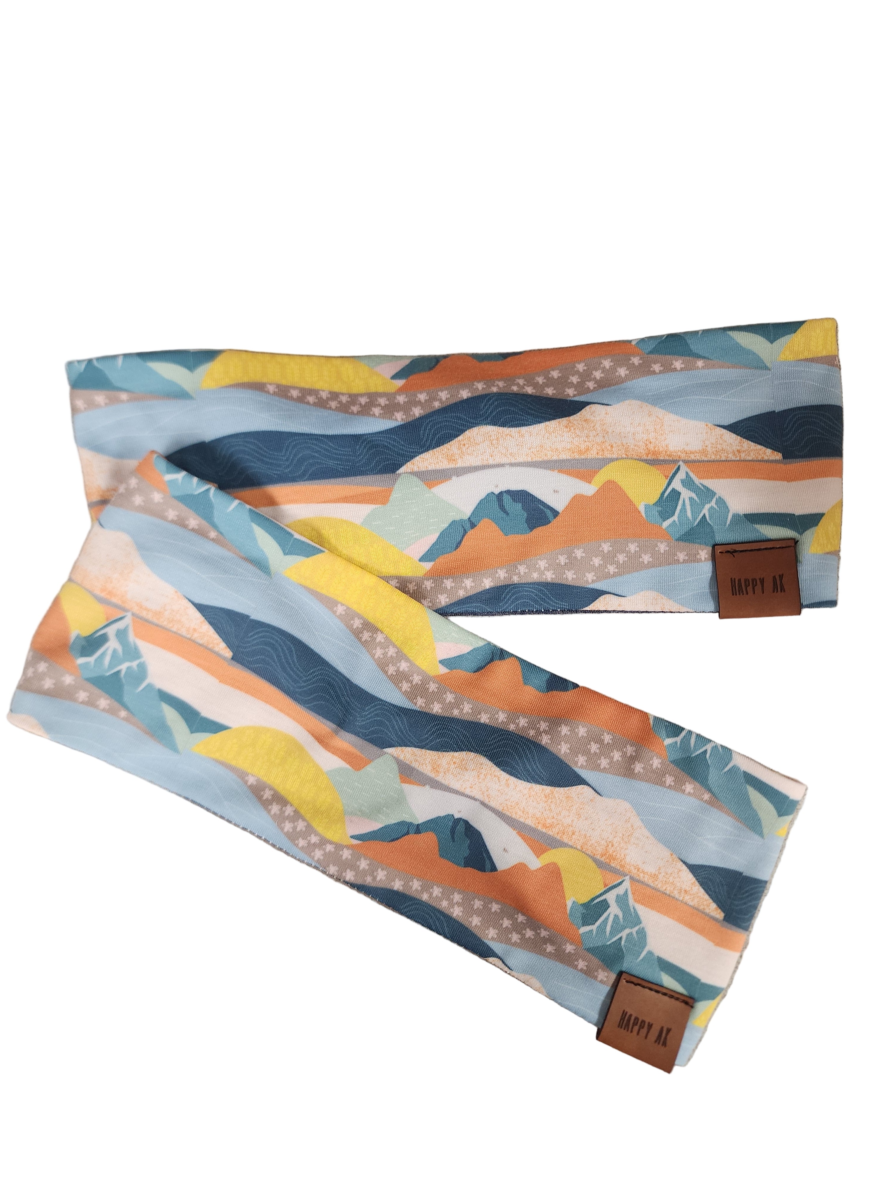 "Happy Little Hills" Merino Wool Lined Headband