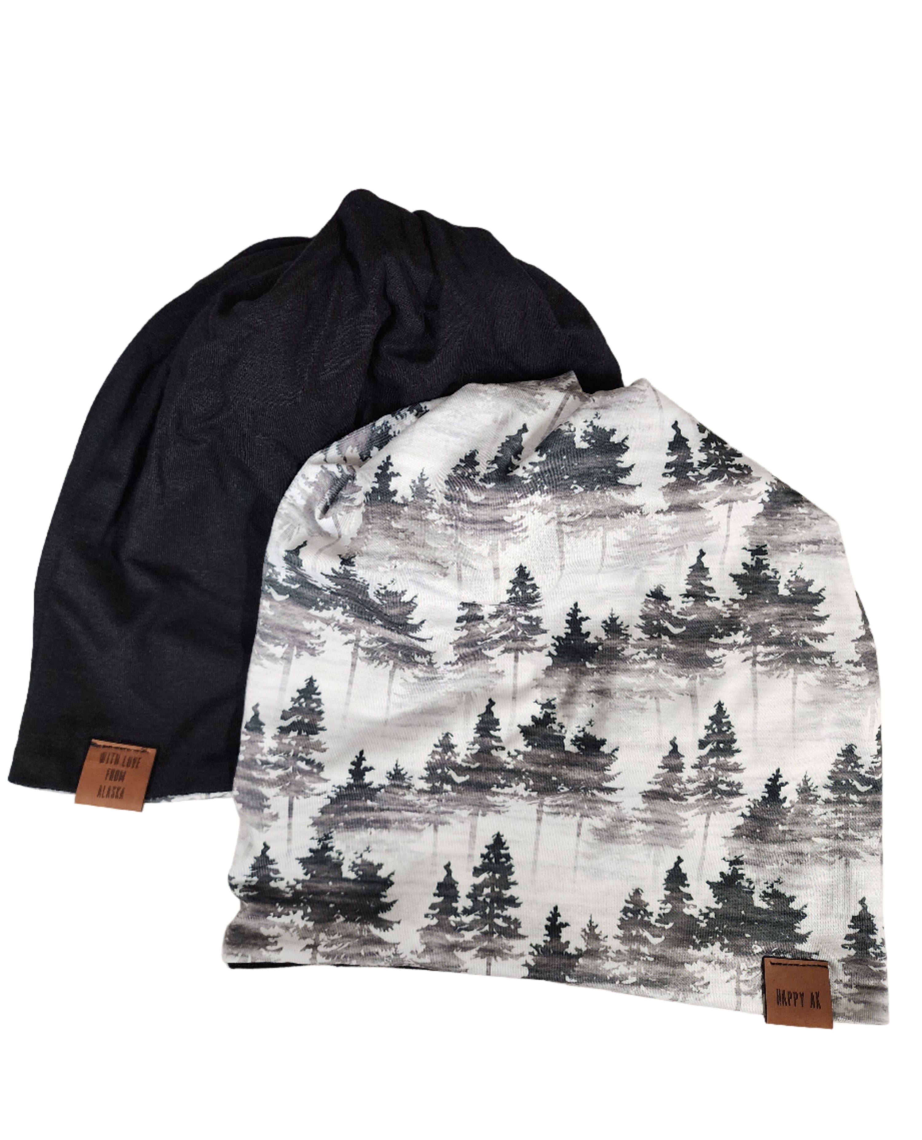 "Grey Trees" 4 Way Wool Lined Beanies