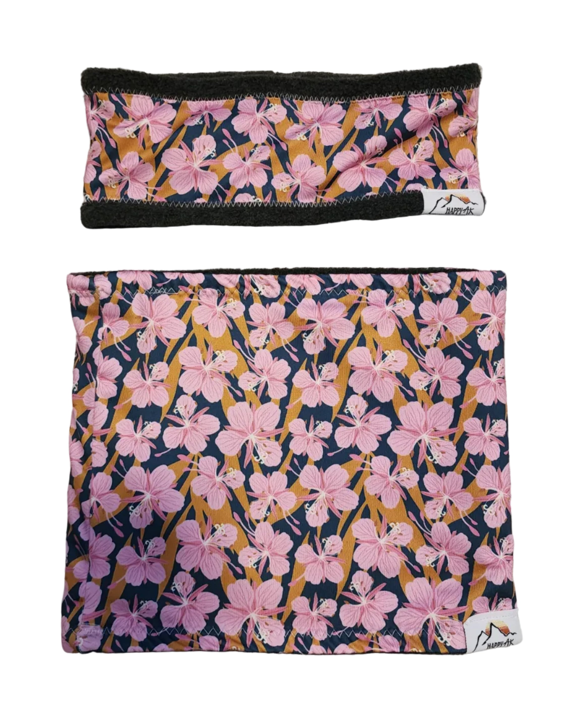 "Simple Fireweed" Fleece Headband | Fleece Neck Warmer