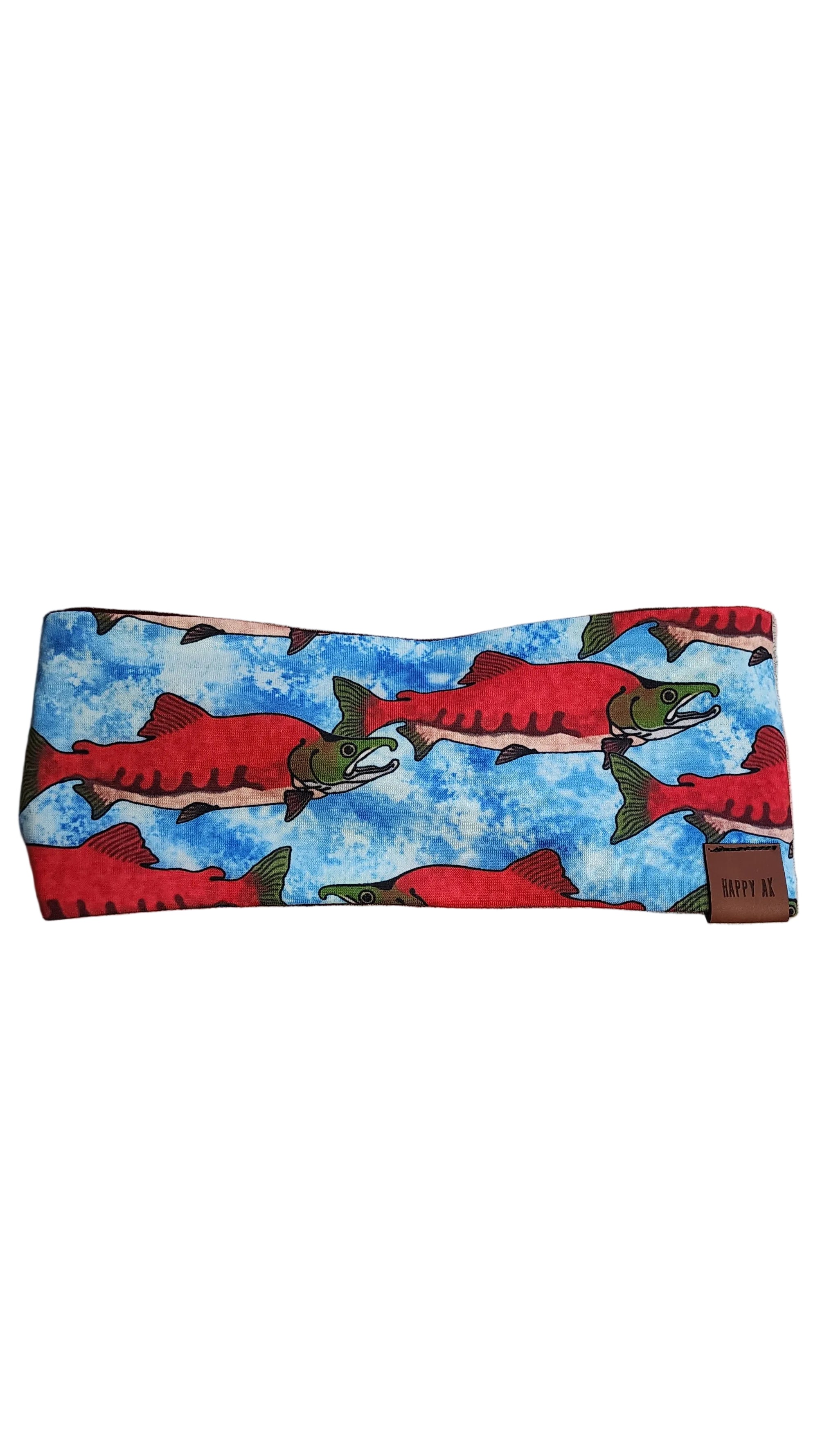 "Red Hot Salmon" Merino Wool Lined Headband