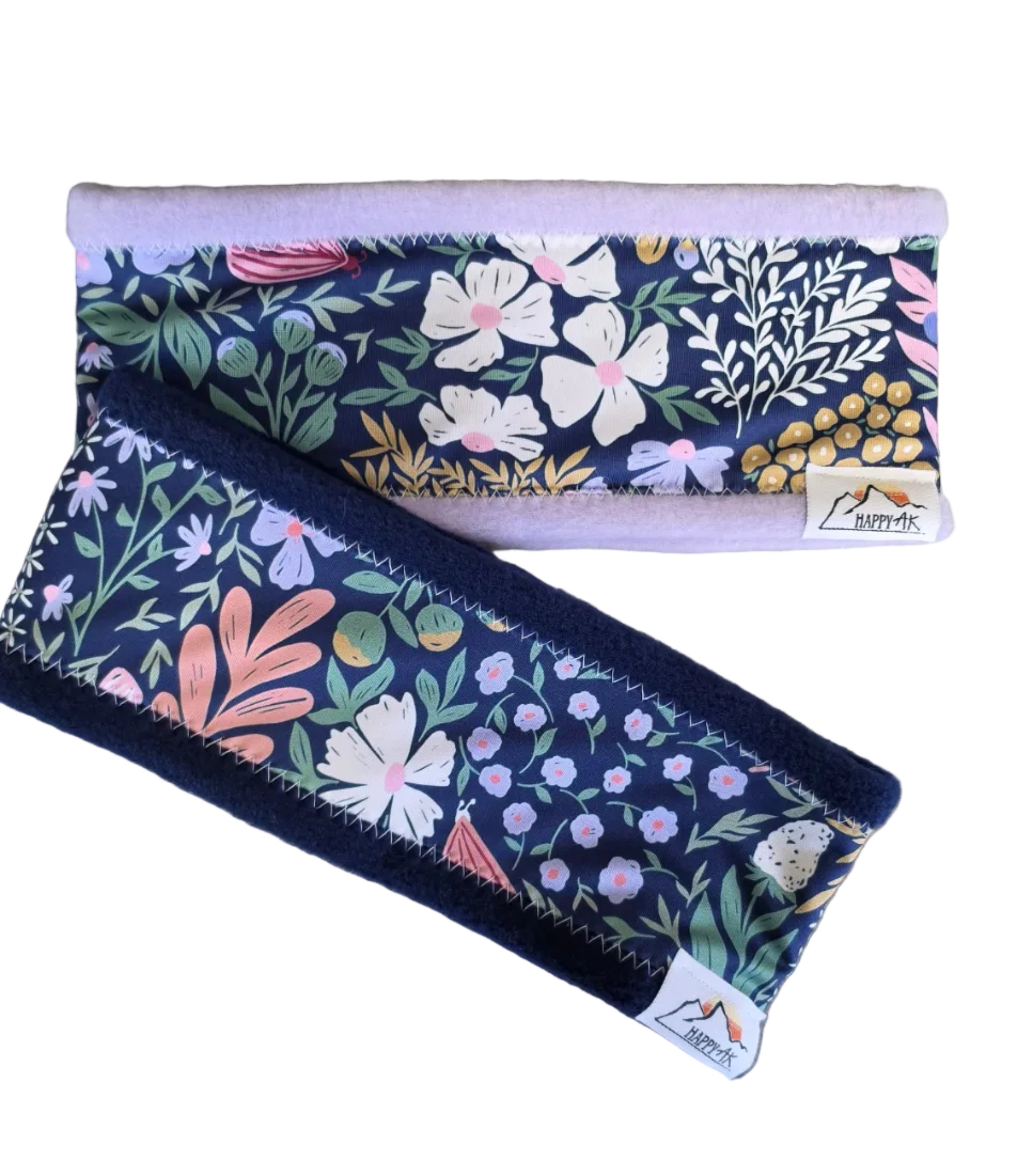 "Purple Floral" Fleece Lined Headband