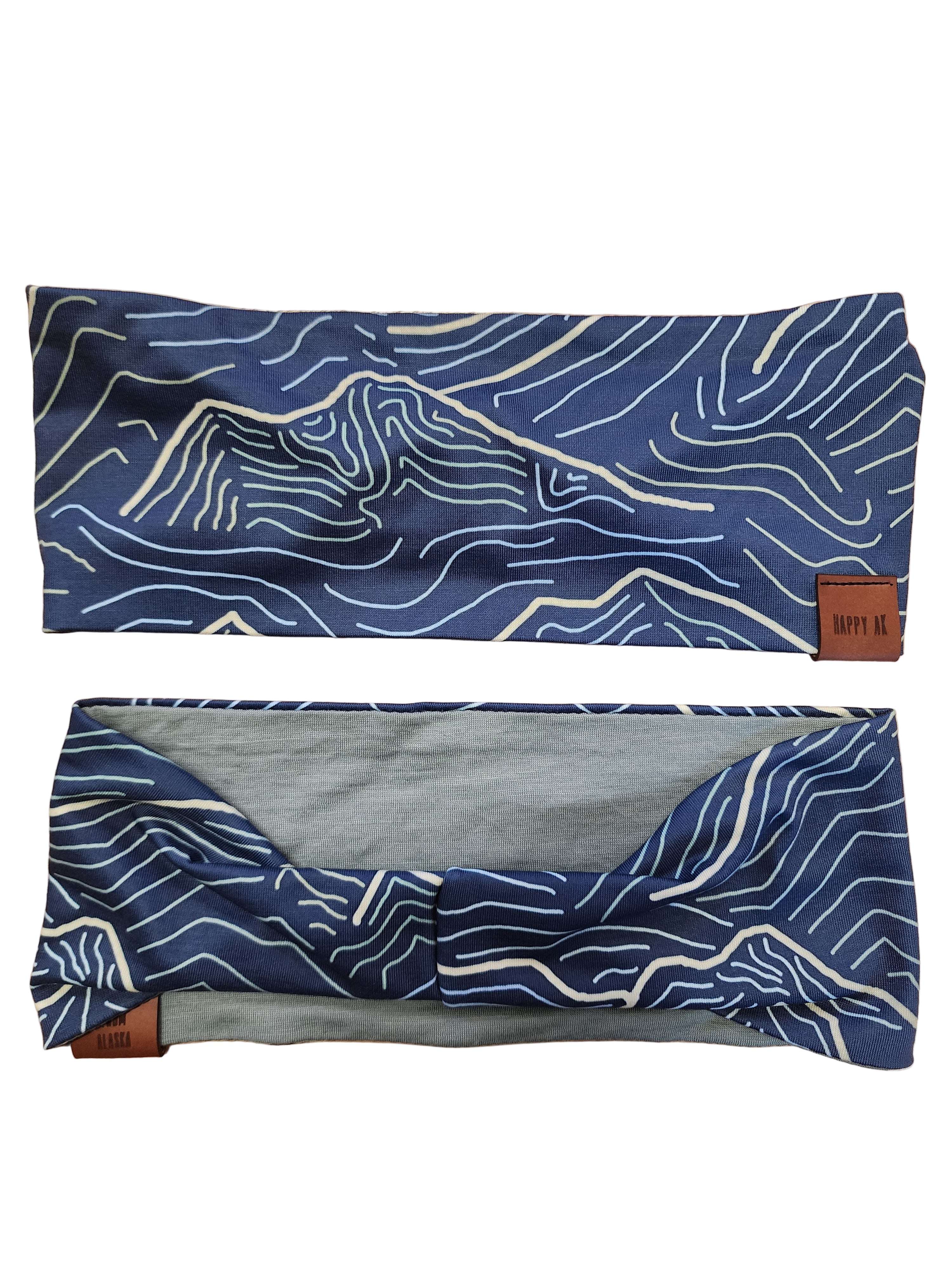 "Blue Hills" Merino Wool Lined Headband