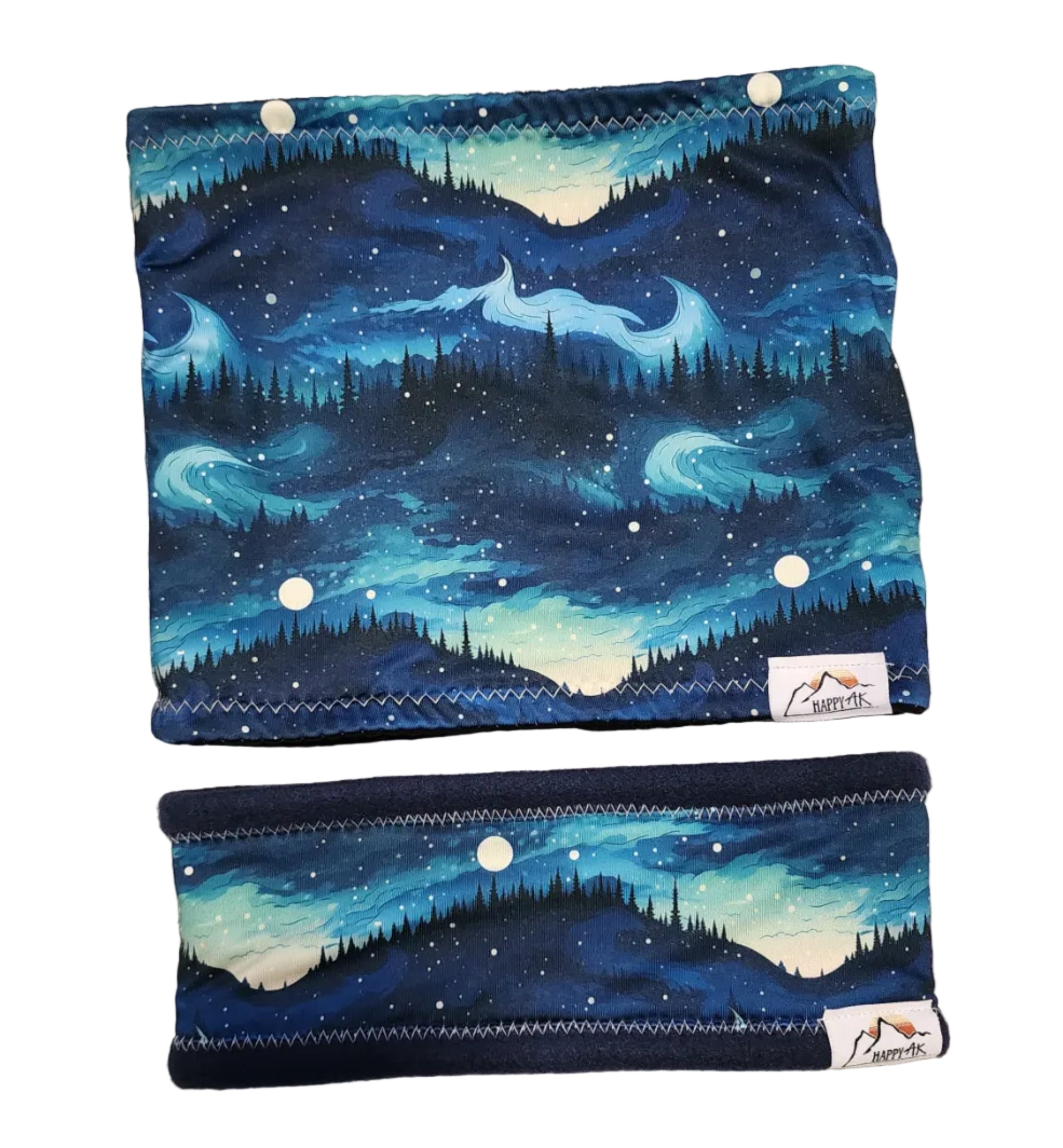"Winter Night" Fleece Headband | Fleece Neck Warmer