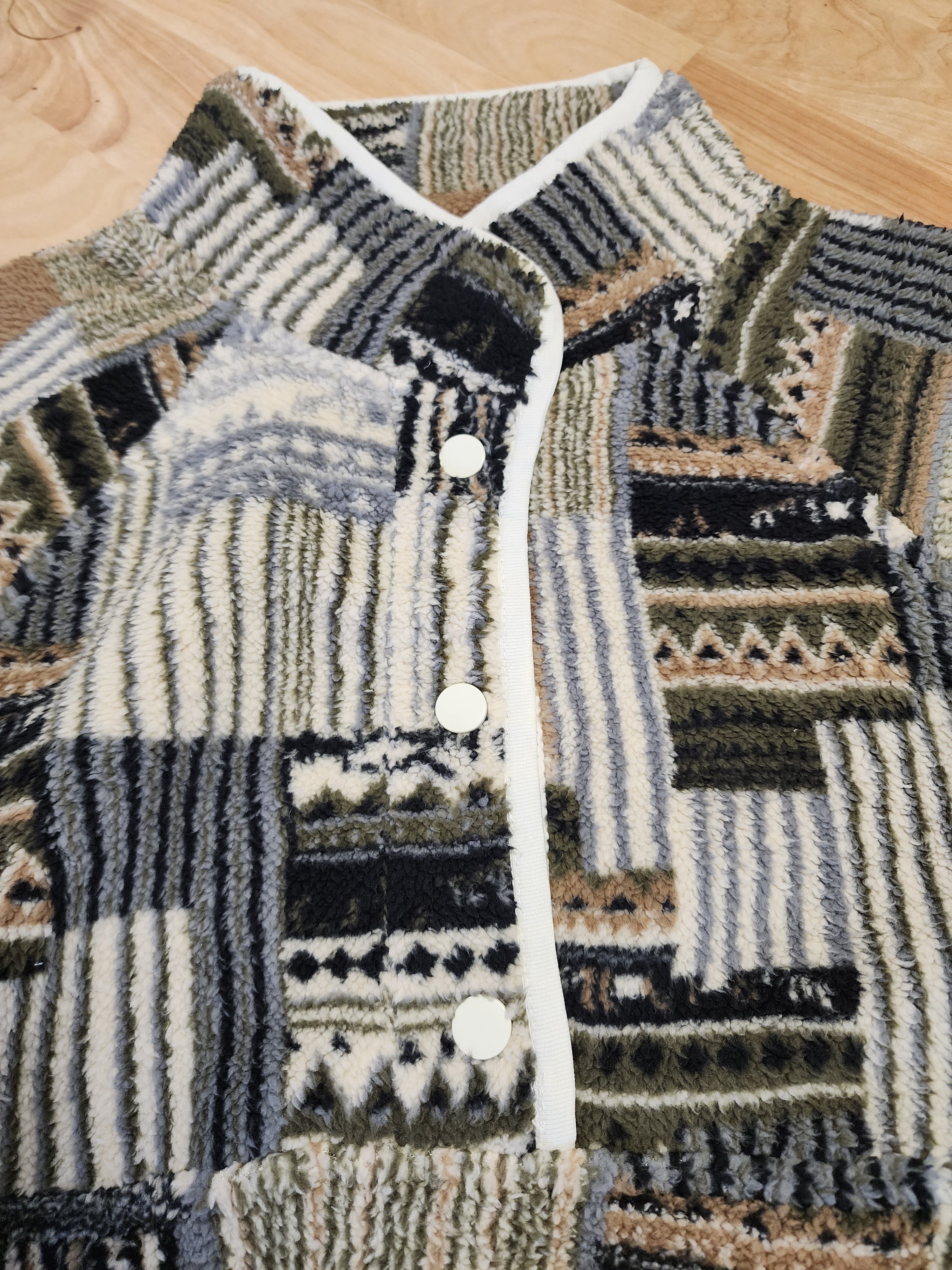 Patchwork Fleece Pullover
