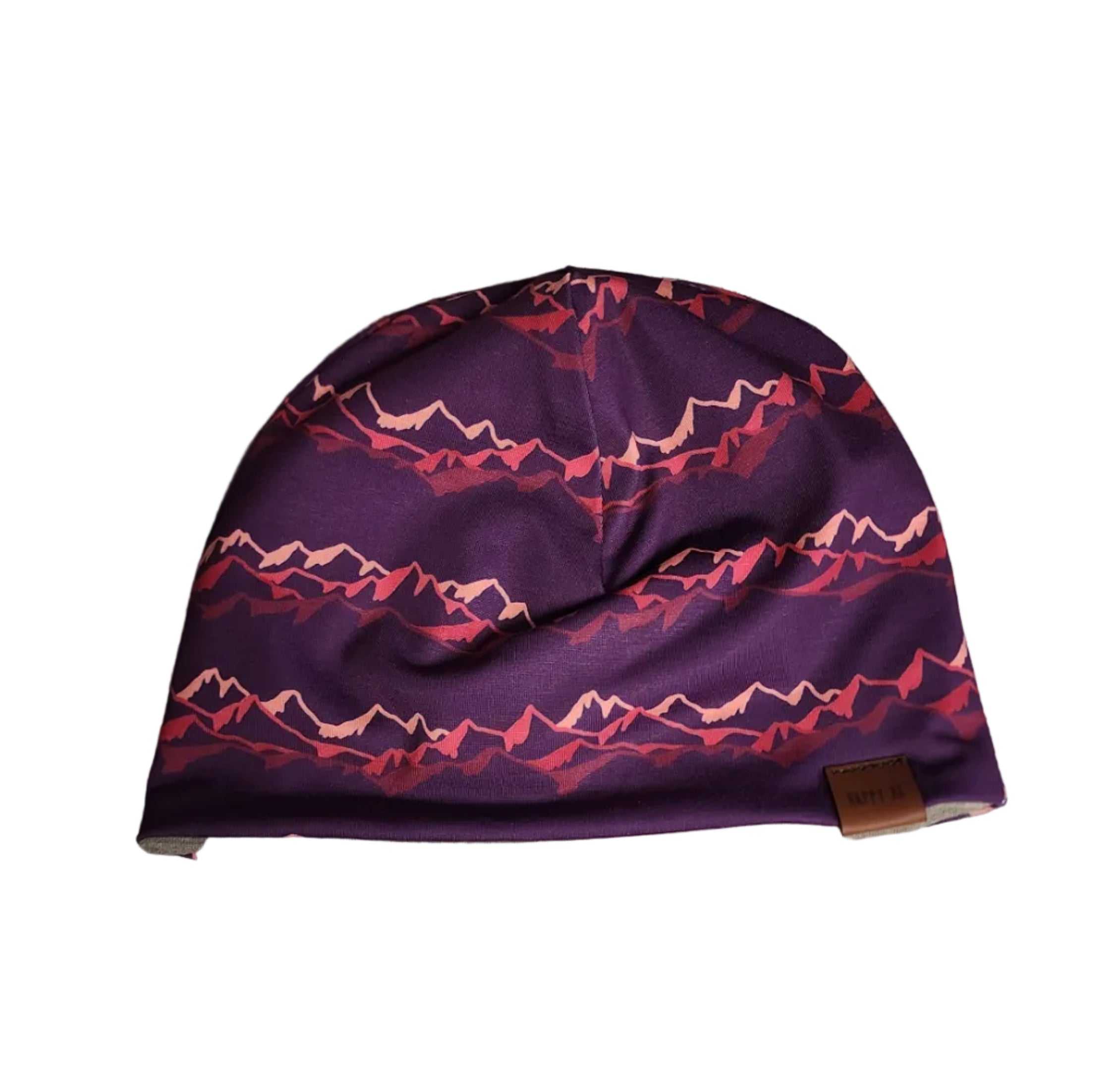 "Maroon Peaks" Merino Wool Beanie