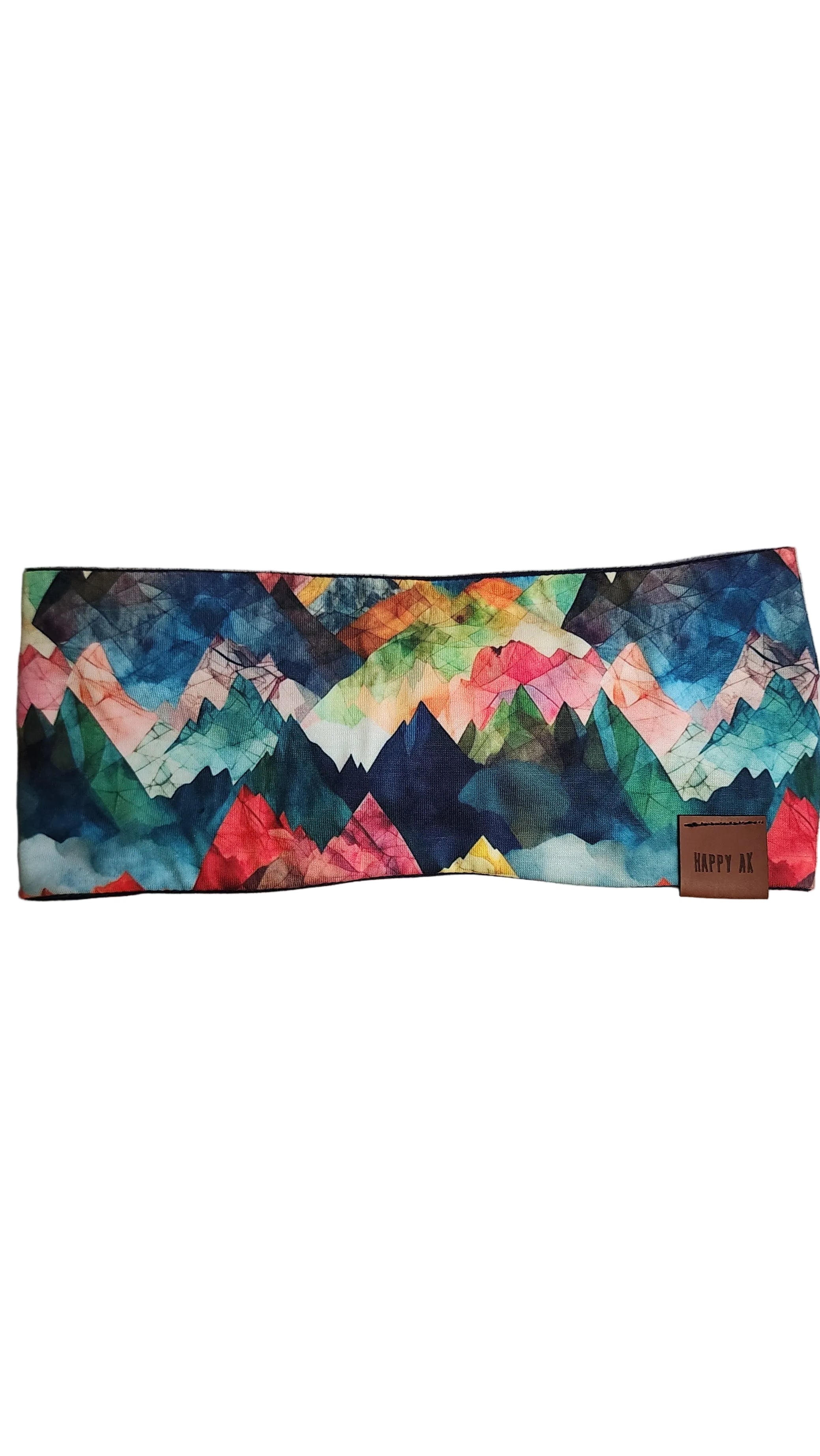 "Colorful Peaks" Merino Wool Lined Headband