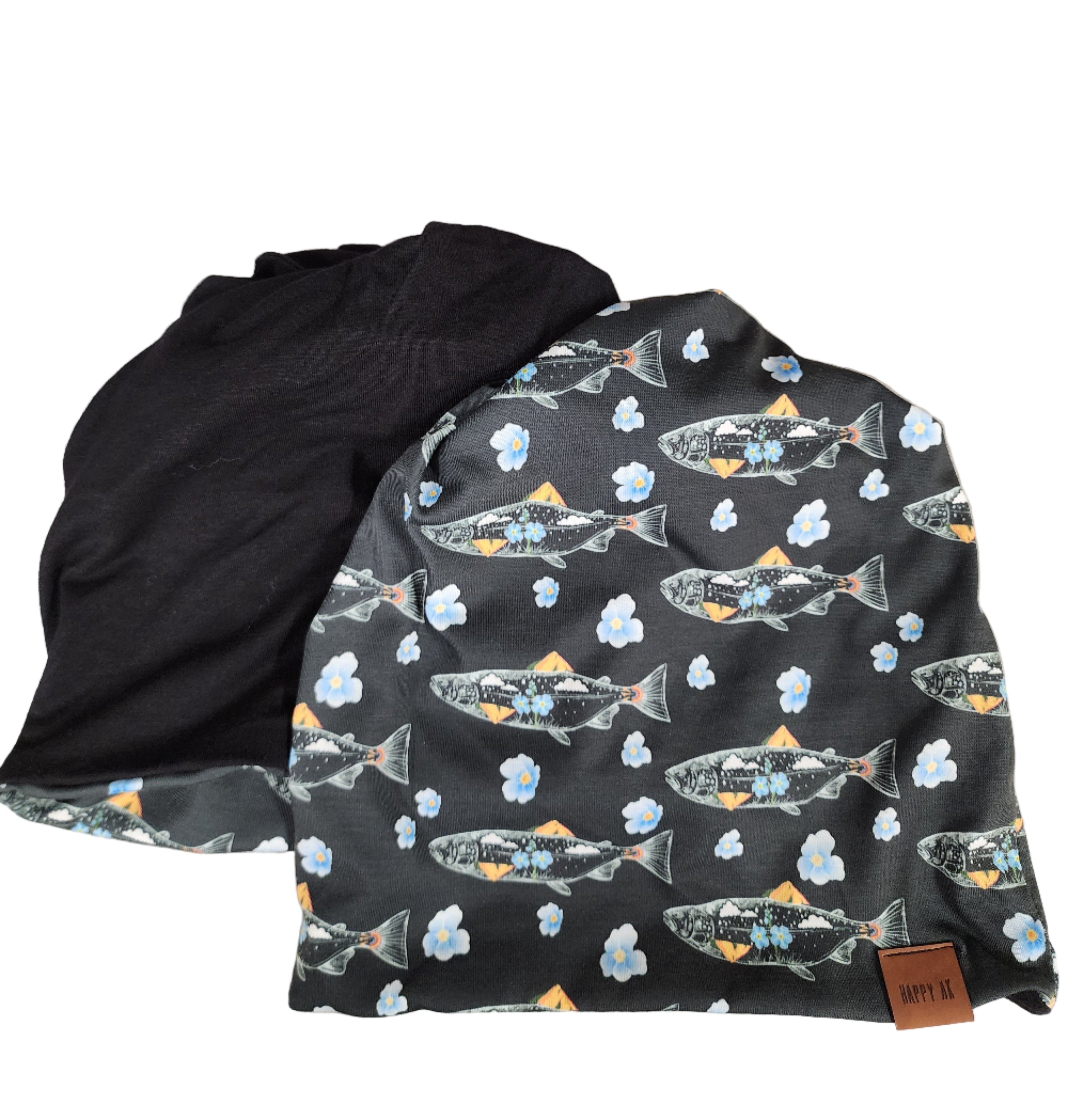 "Forget-Me-Not Salmon" 4 Way Wool Lined Beanies