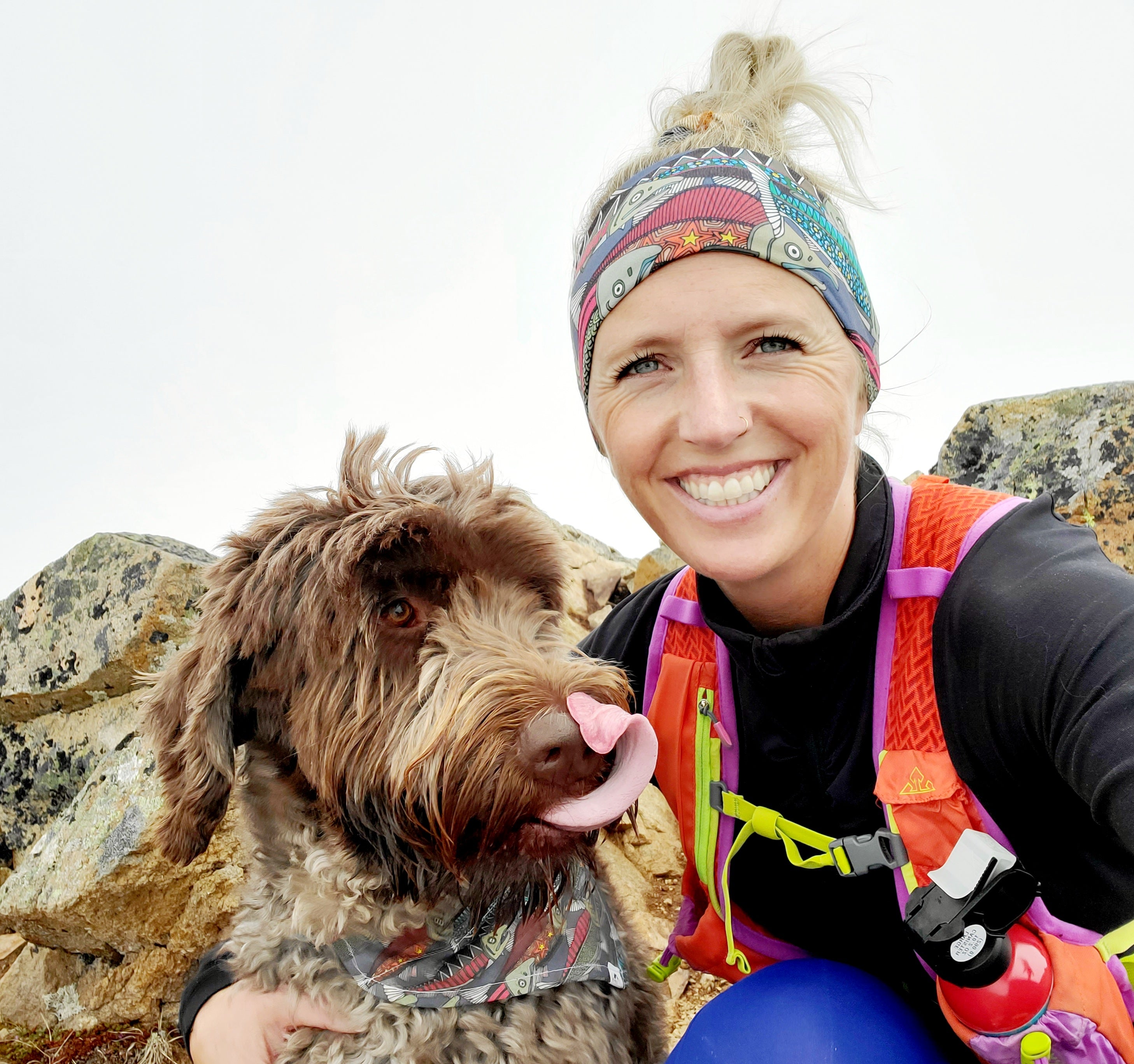 Salmon Dog Bandana - Headband Happy AK
