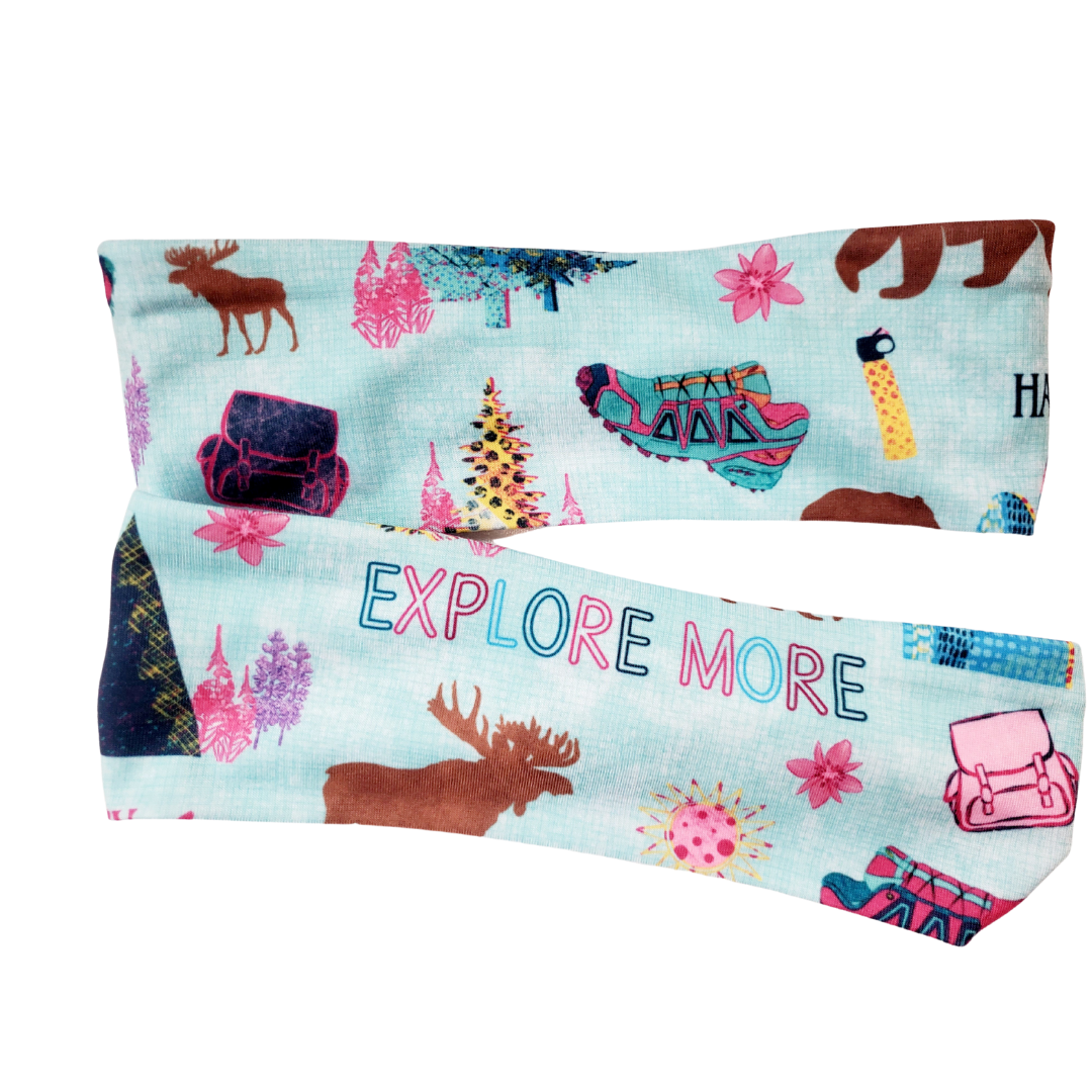 "Explore More & Take a Hike" Headband