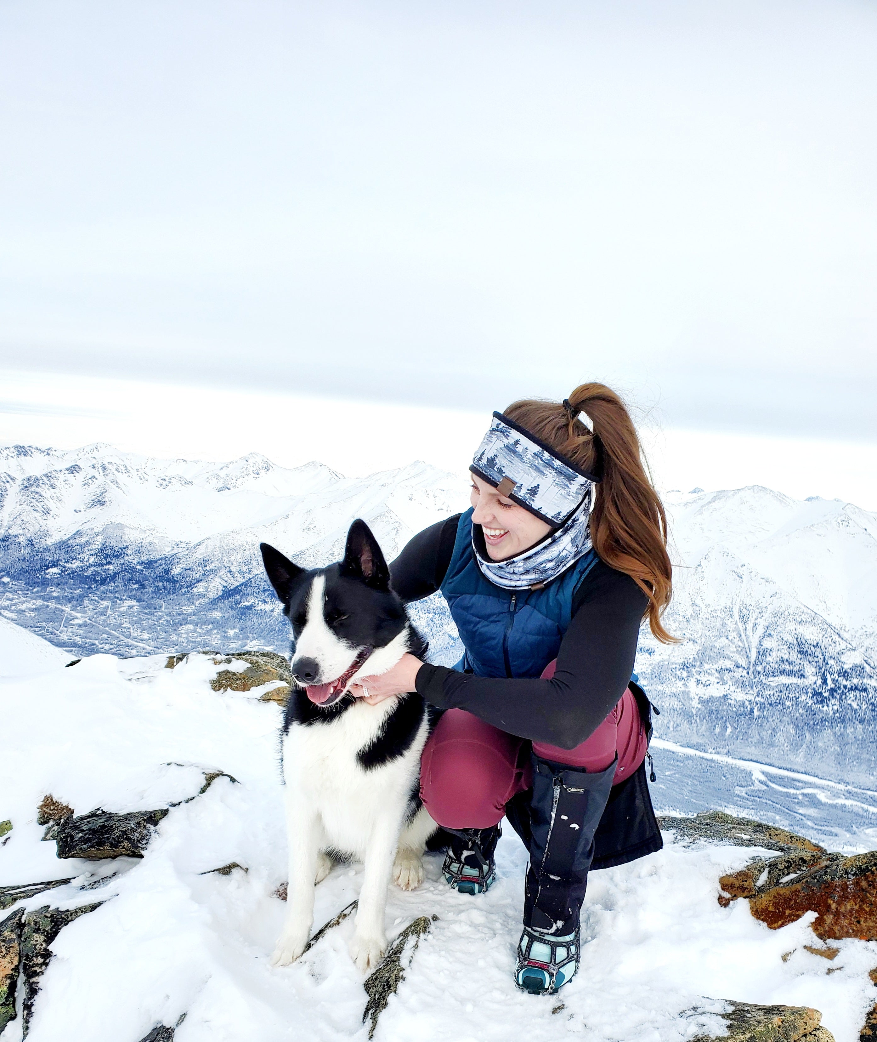 Grey Trees Fleece Headband | Fleece Lined Neck Warmer