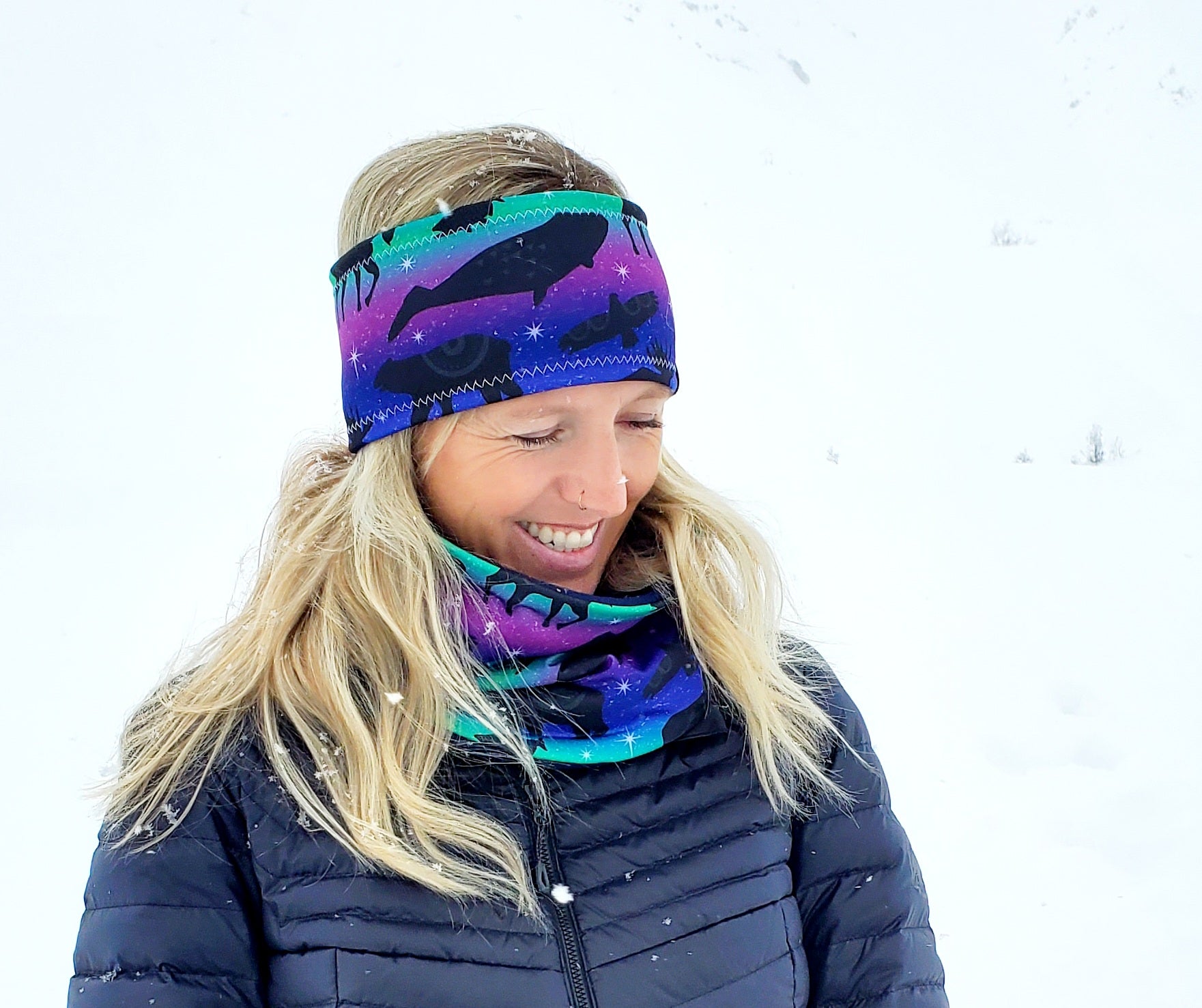 "Aurora Animals" Fleece Lined Headband