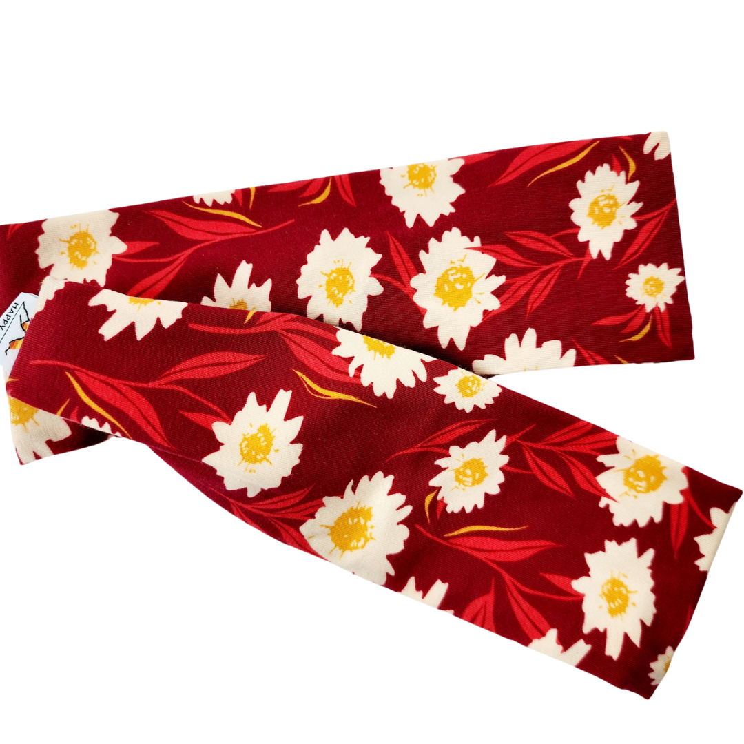 Flowers on Red Headband