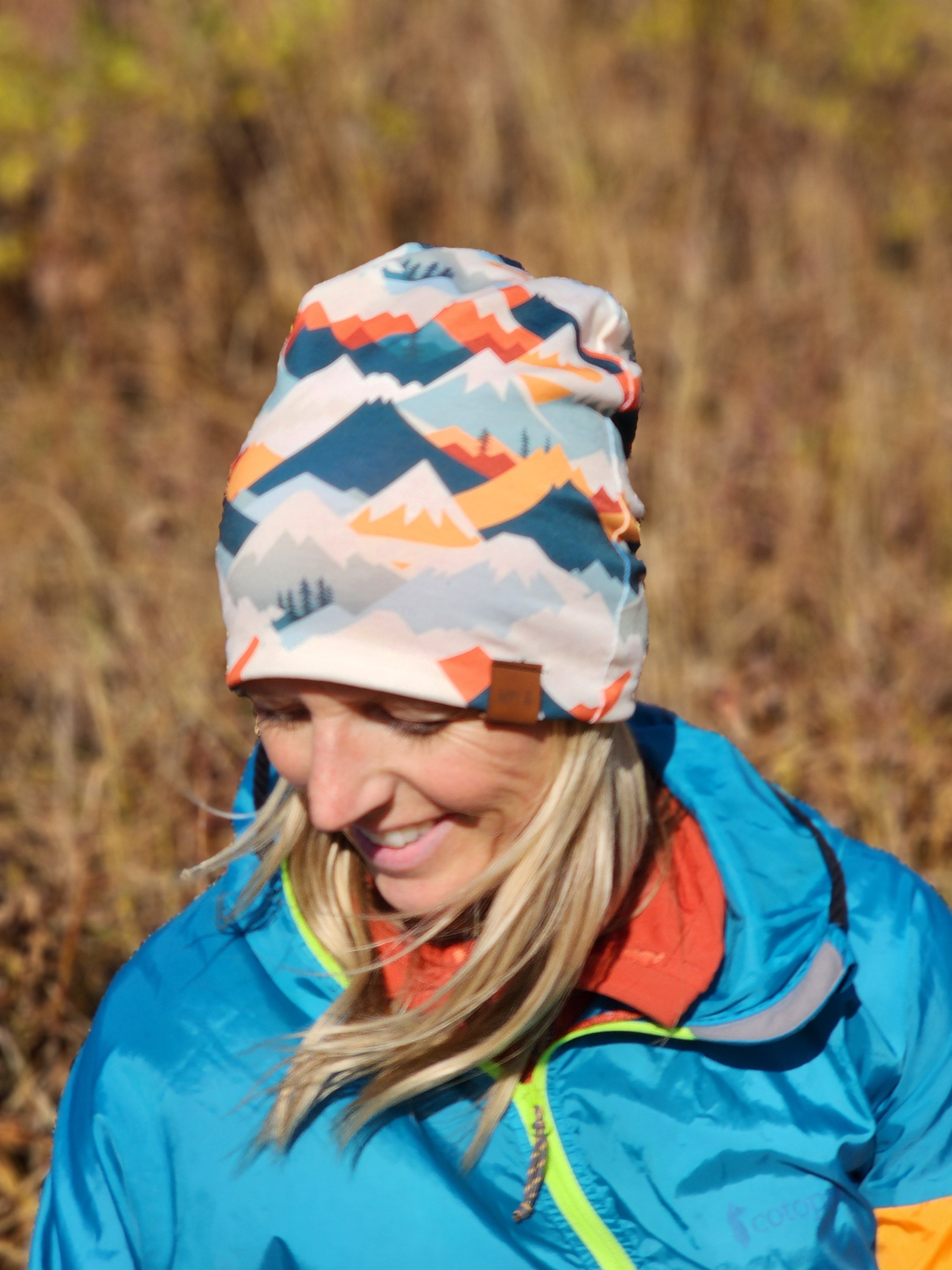 "Orange Peaks" 4-Way Wool Lined Beanies