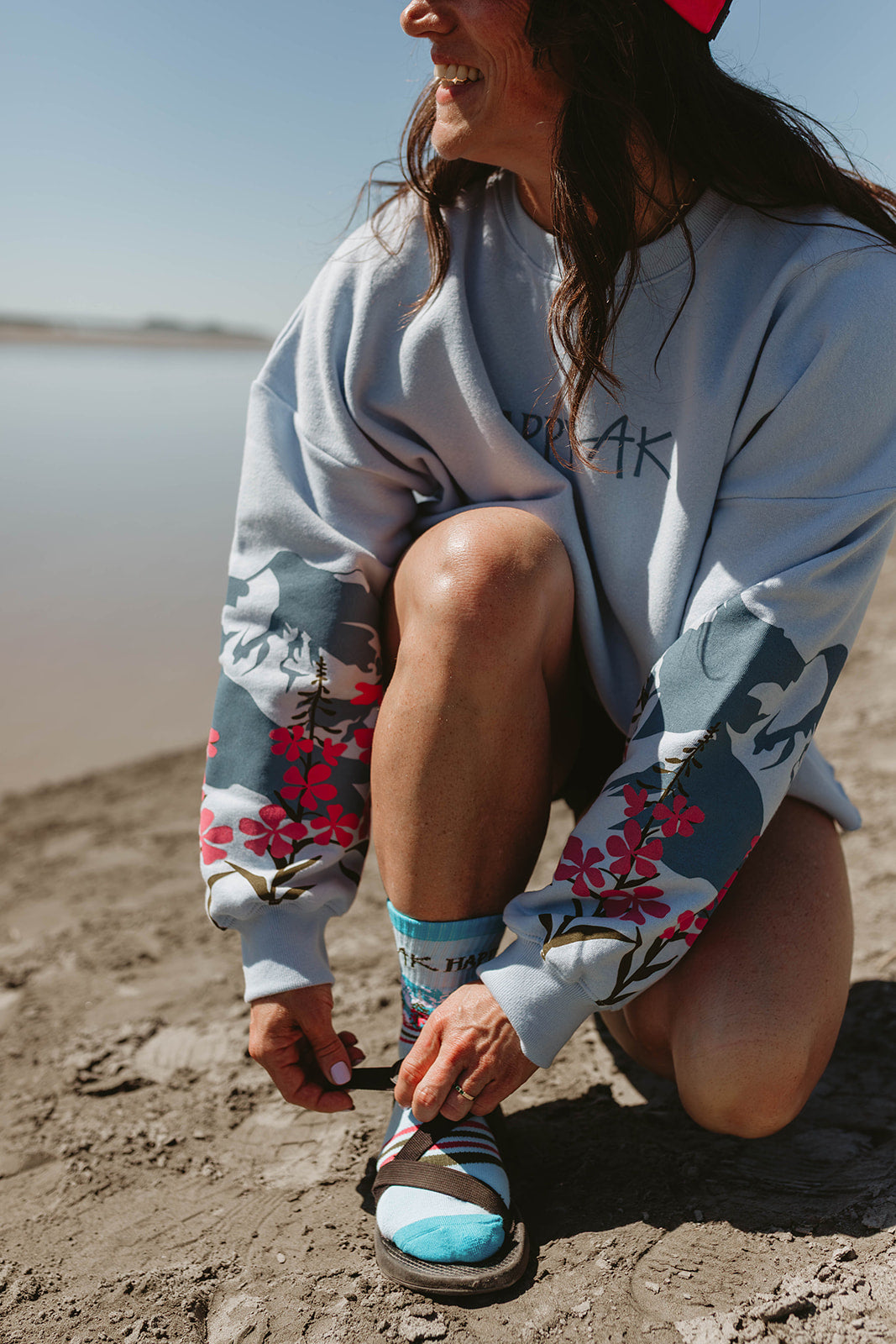 Oversized "Denali" Midi Sweatshirt