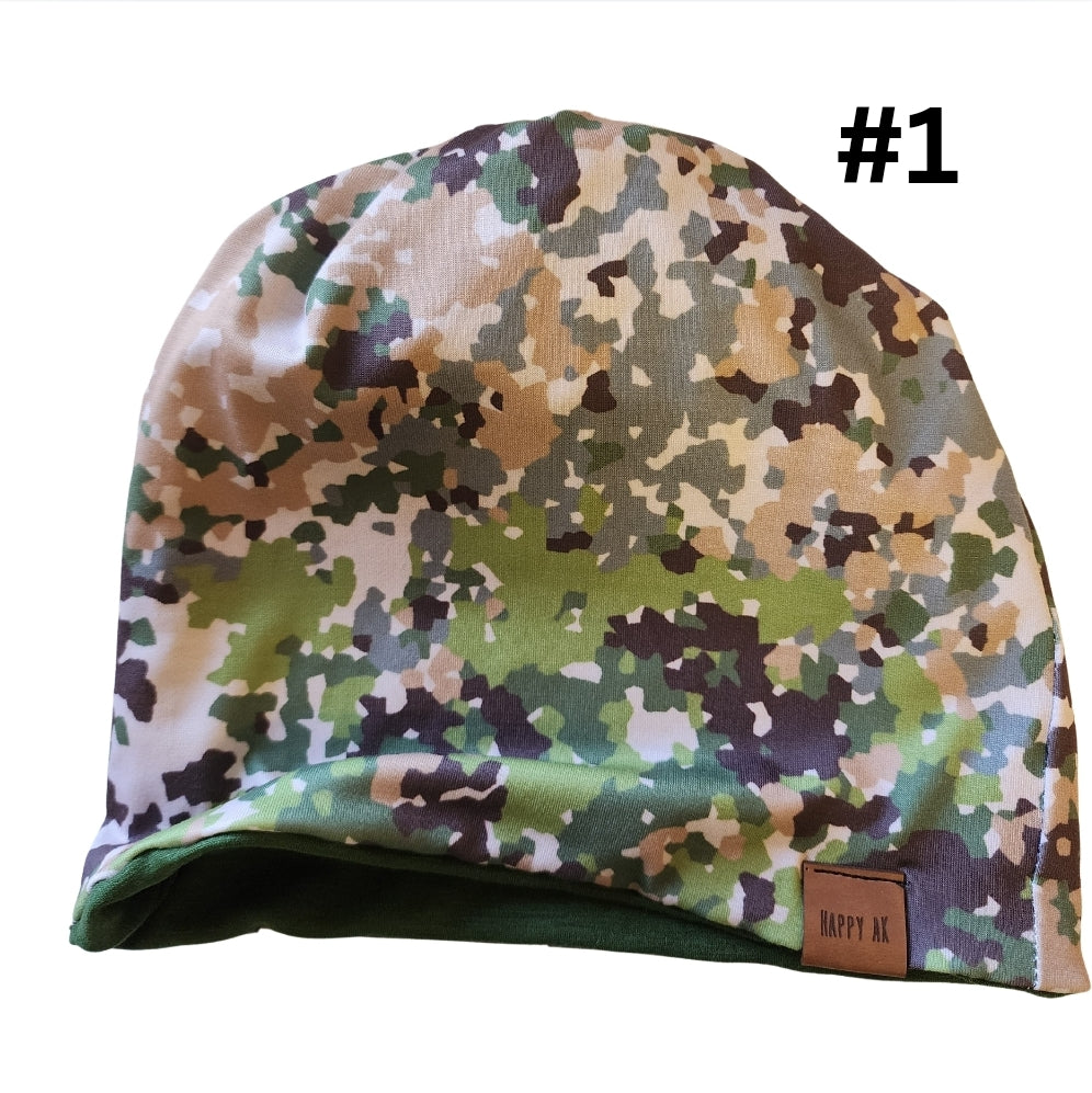 Camo 4 Way Wool Lined Beanies