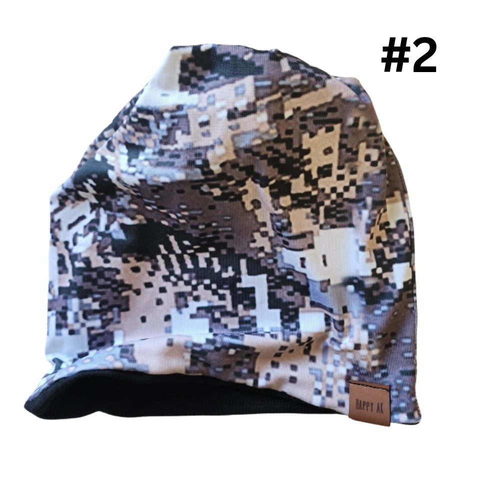 Camo 4 Way Wool Lined Beanies