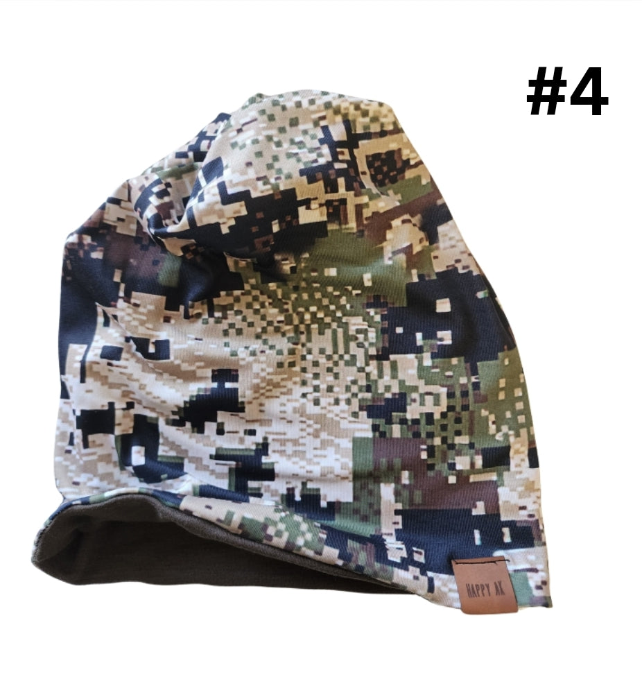 Camo 4 Way Wool Lined Beanies