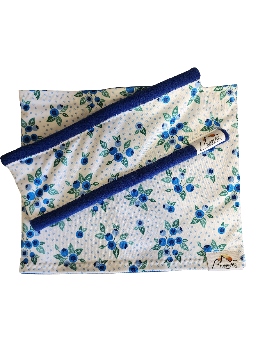 Blueberries Fleece Headband | Fleece Lined Neck Warmer