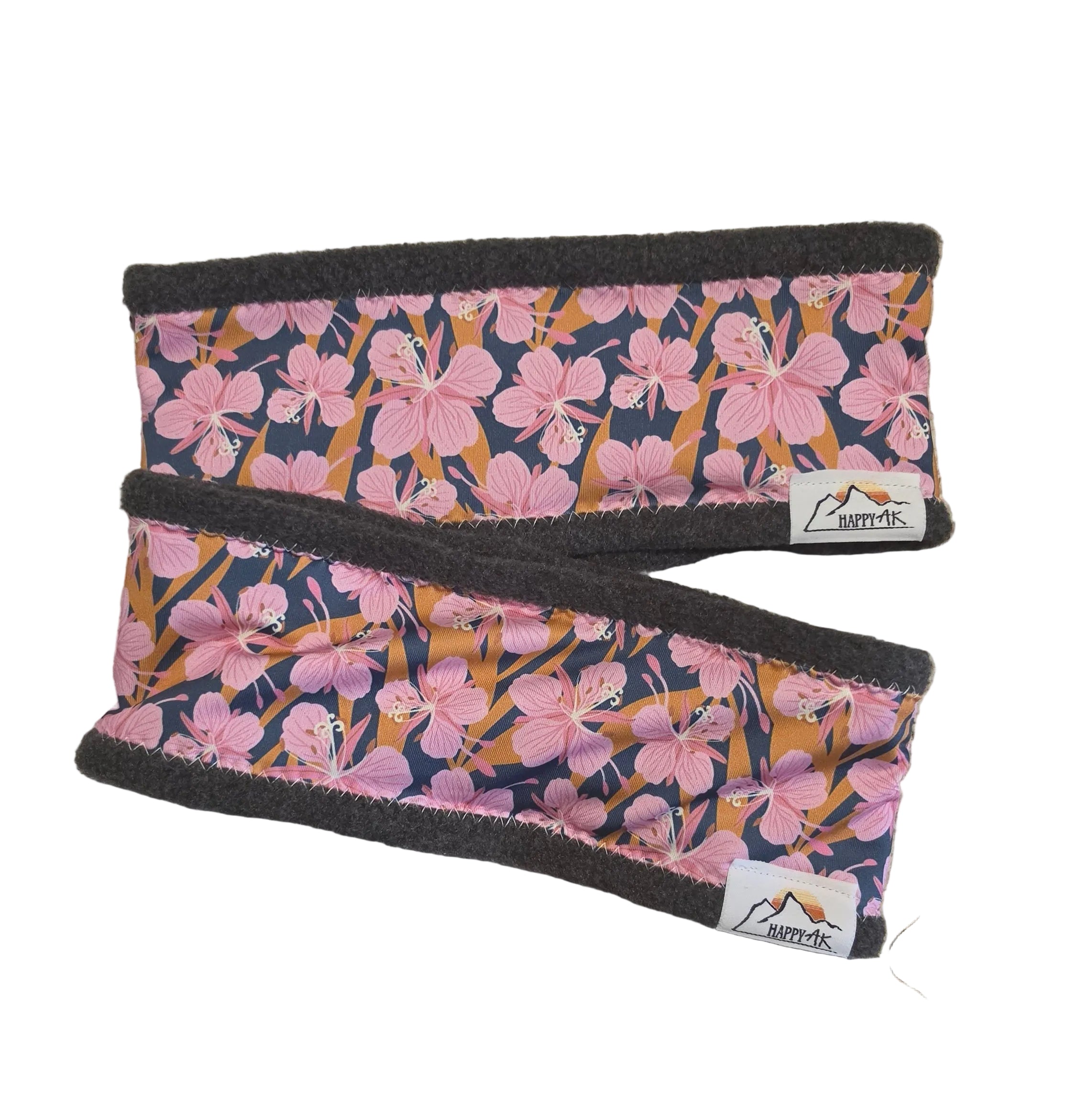 "Pink Fireweed" Fleece Lined Headband
