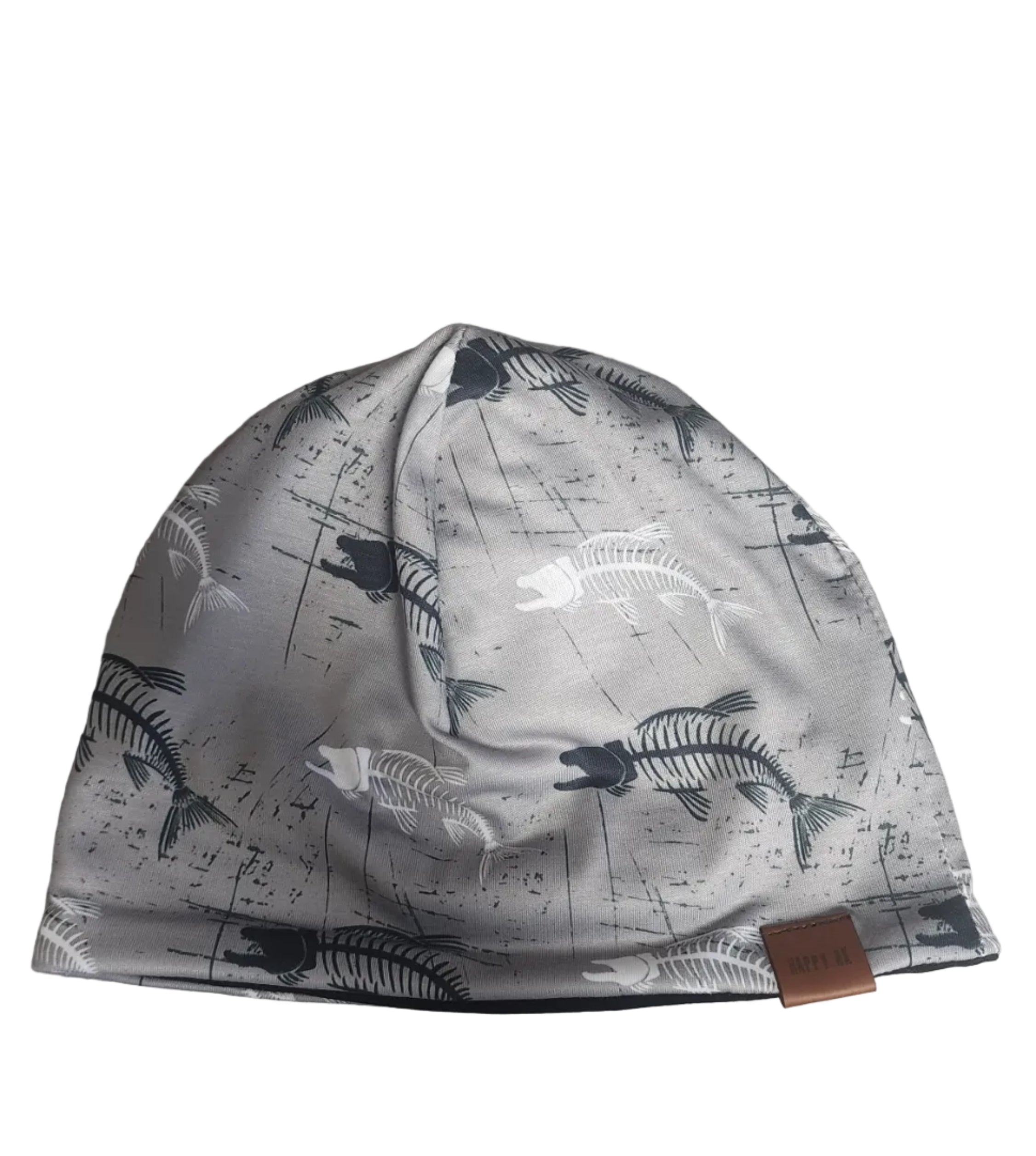 "Salmon Skeleton" Merino Wool Beanie