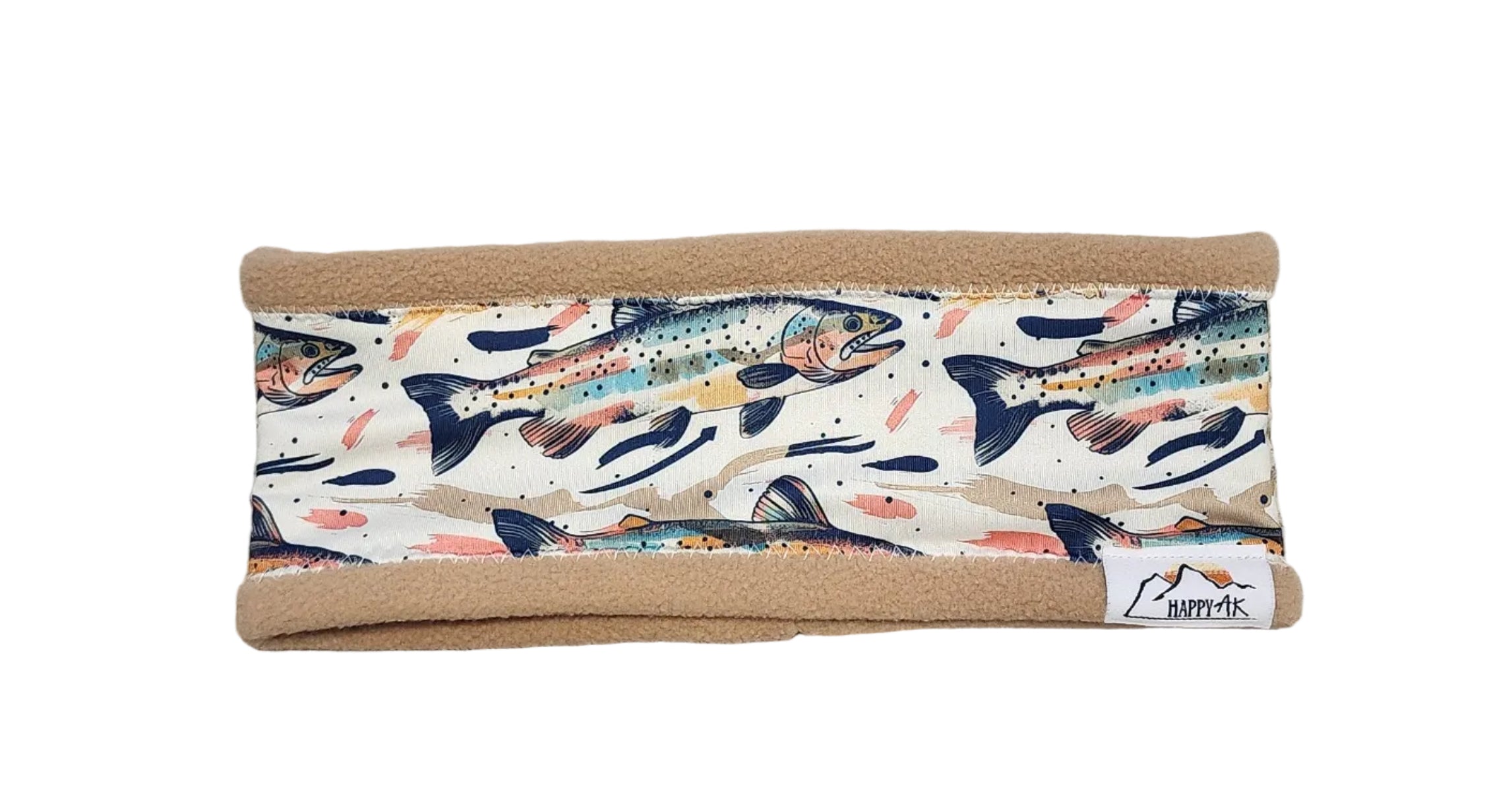 "Salmon on Cream" Fleece Headband