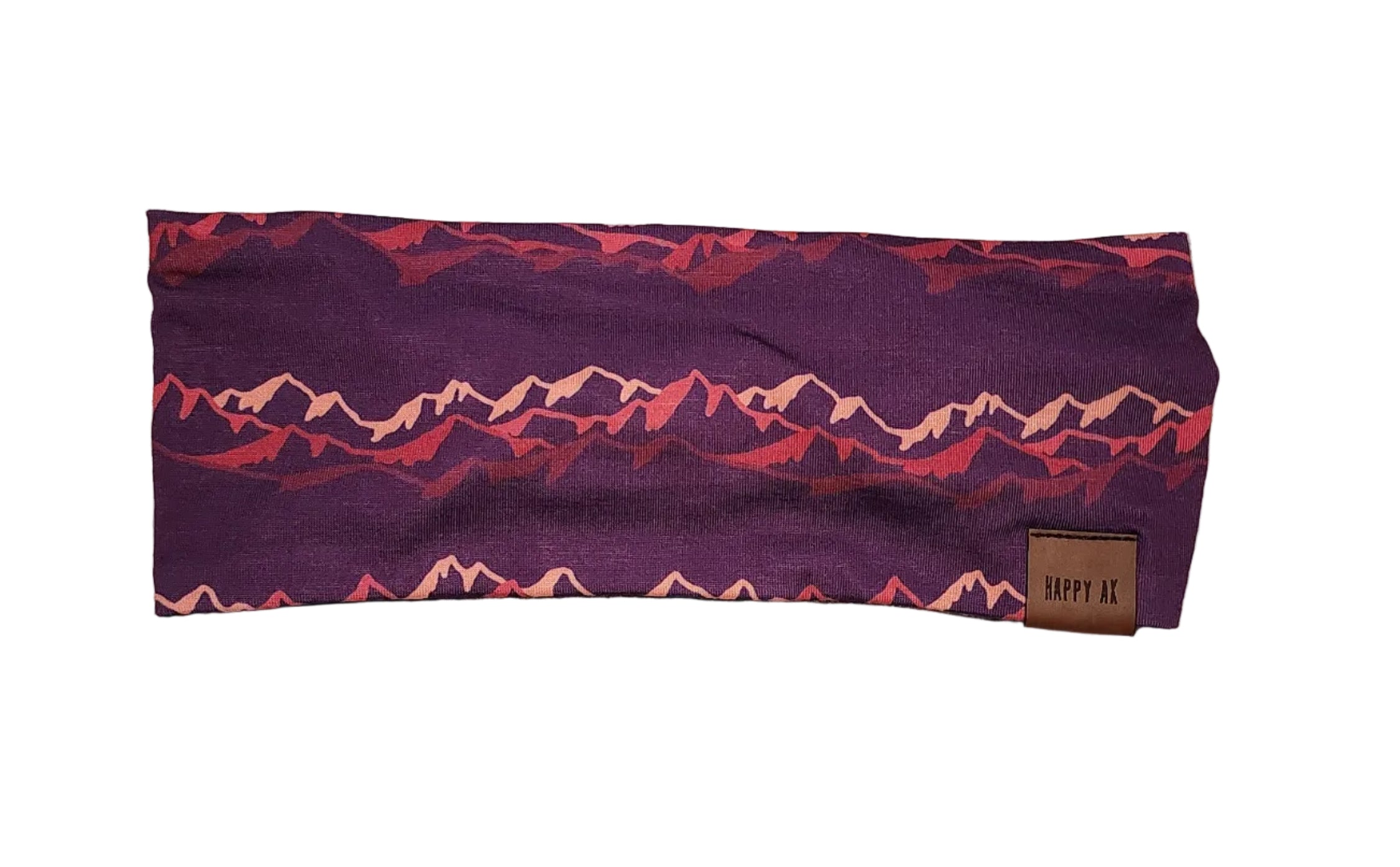 "Maroon Peaks" Merino Wool Lined Headband
