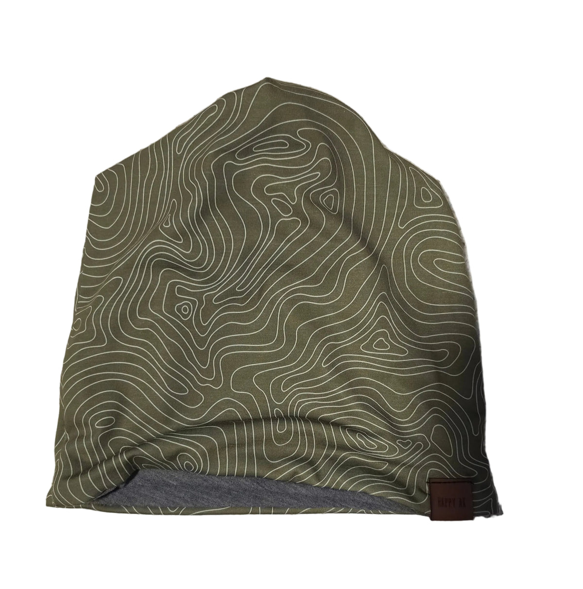 "Green Topo" 4-Way Wool Lined Beanie