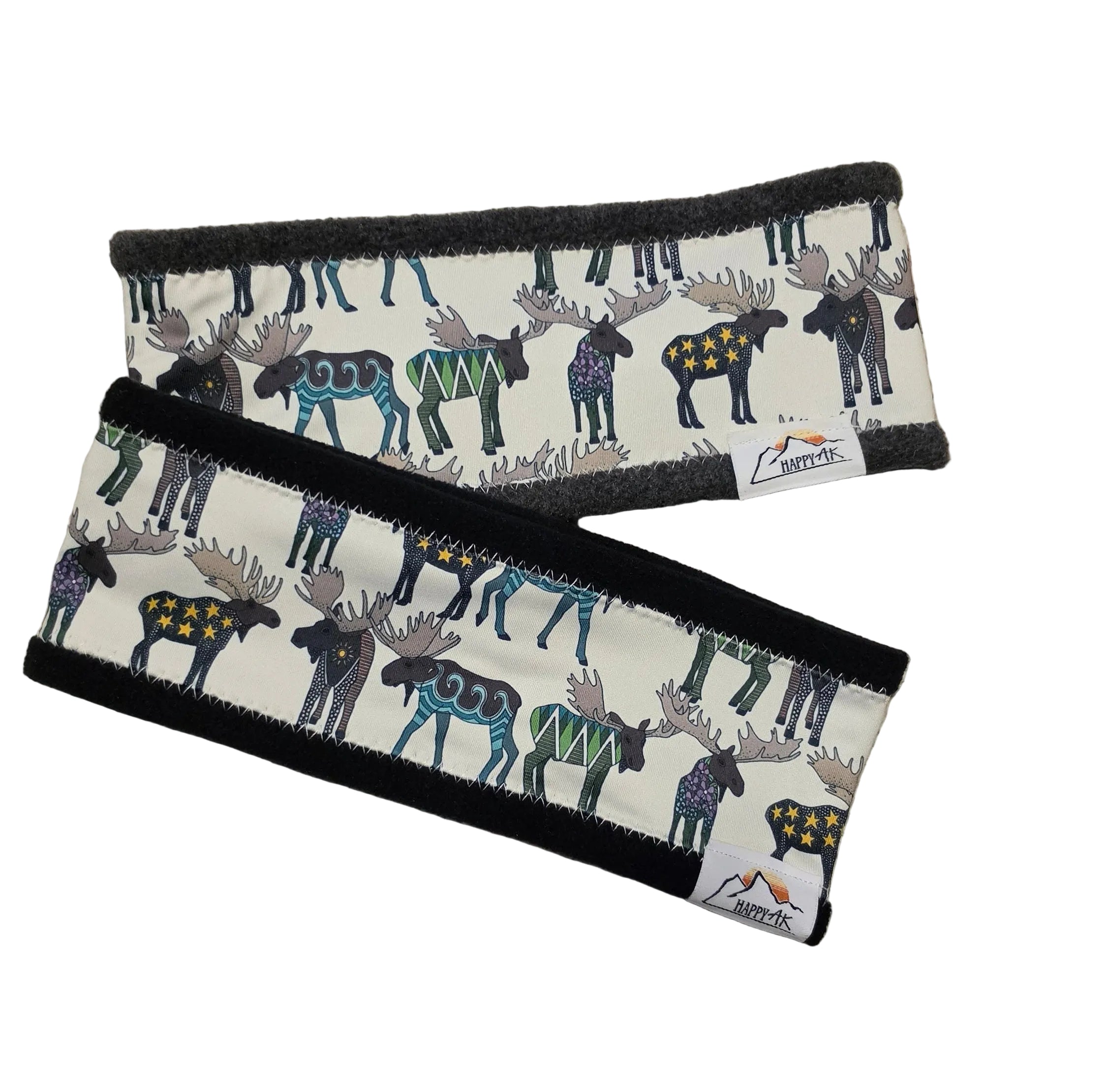 "Alaska Moose" Fleece Lined Headband