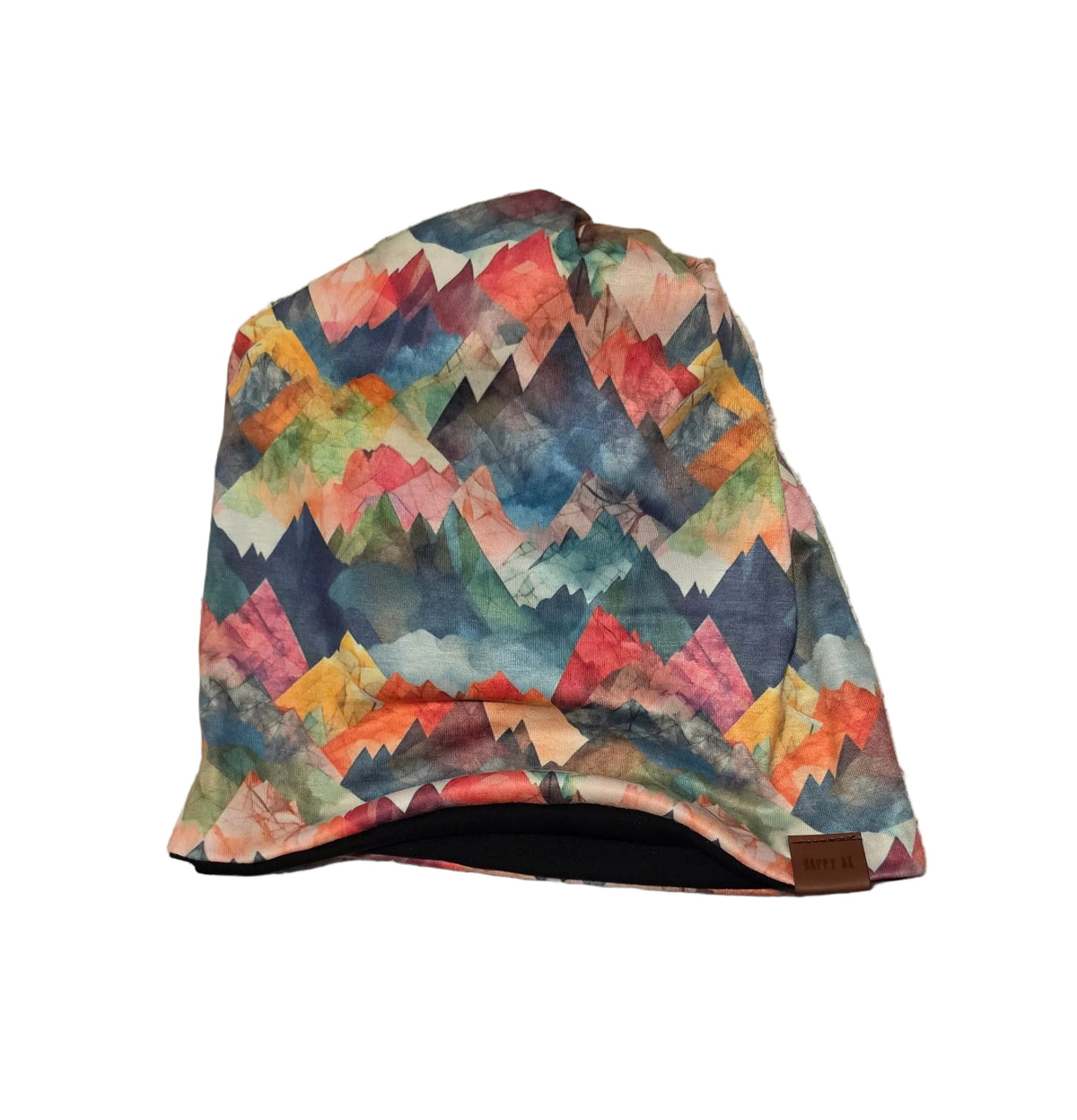 "Colorful Peaks" 4-Way Wool Lined Beanie