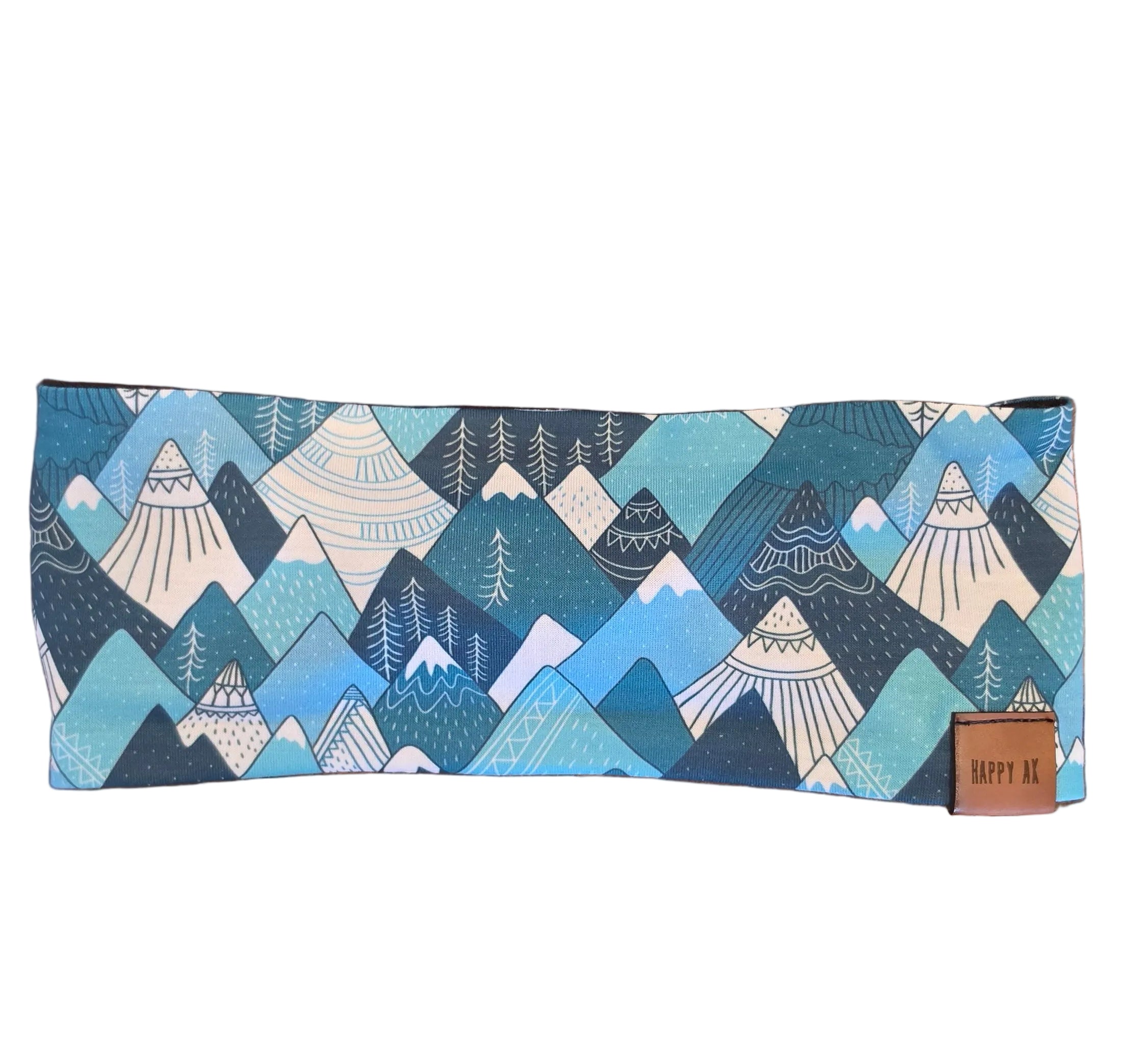 "Teal Hills" Merino Wool Lined Headband