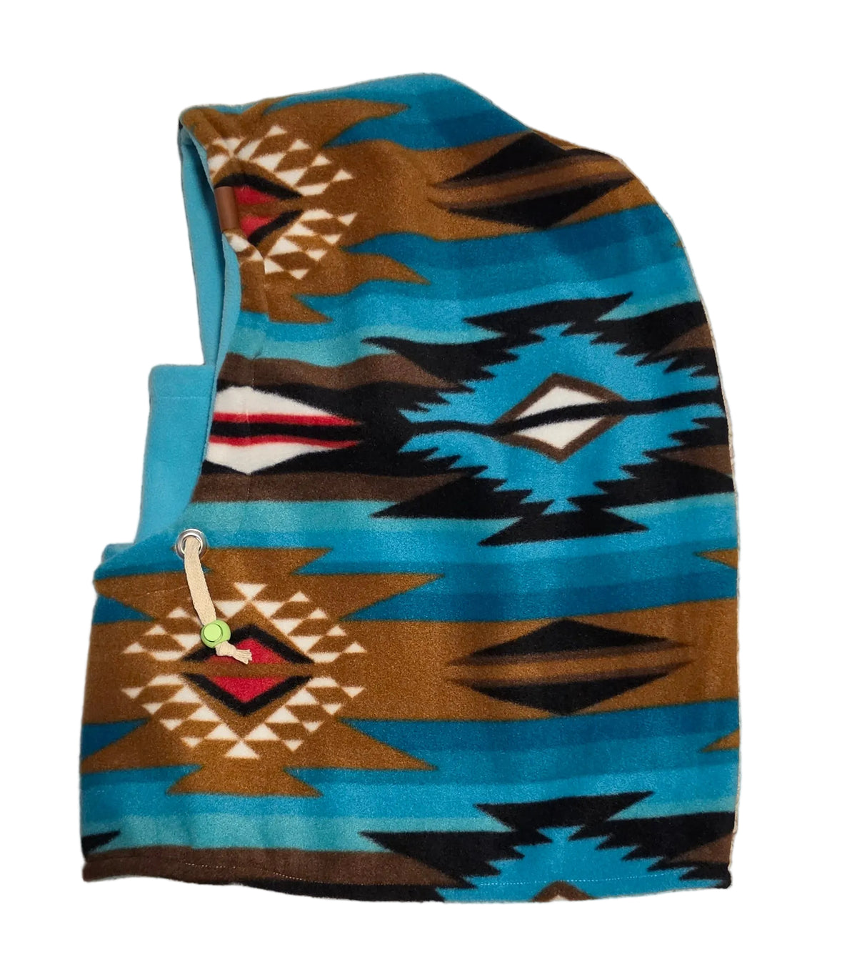 Large Teal Aztec Multihood | Hood